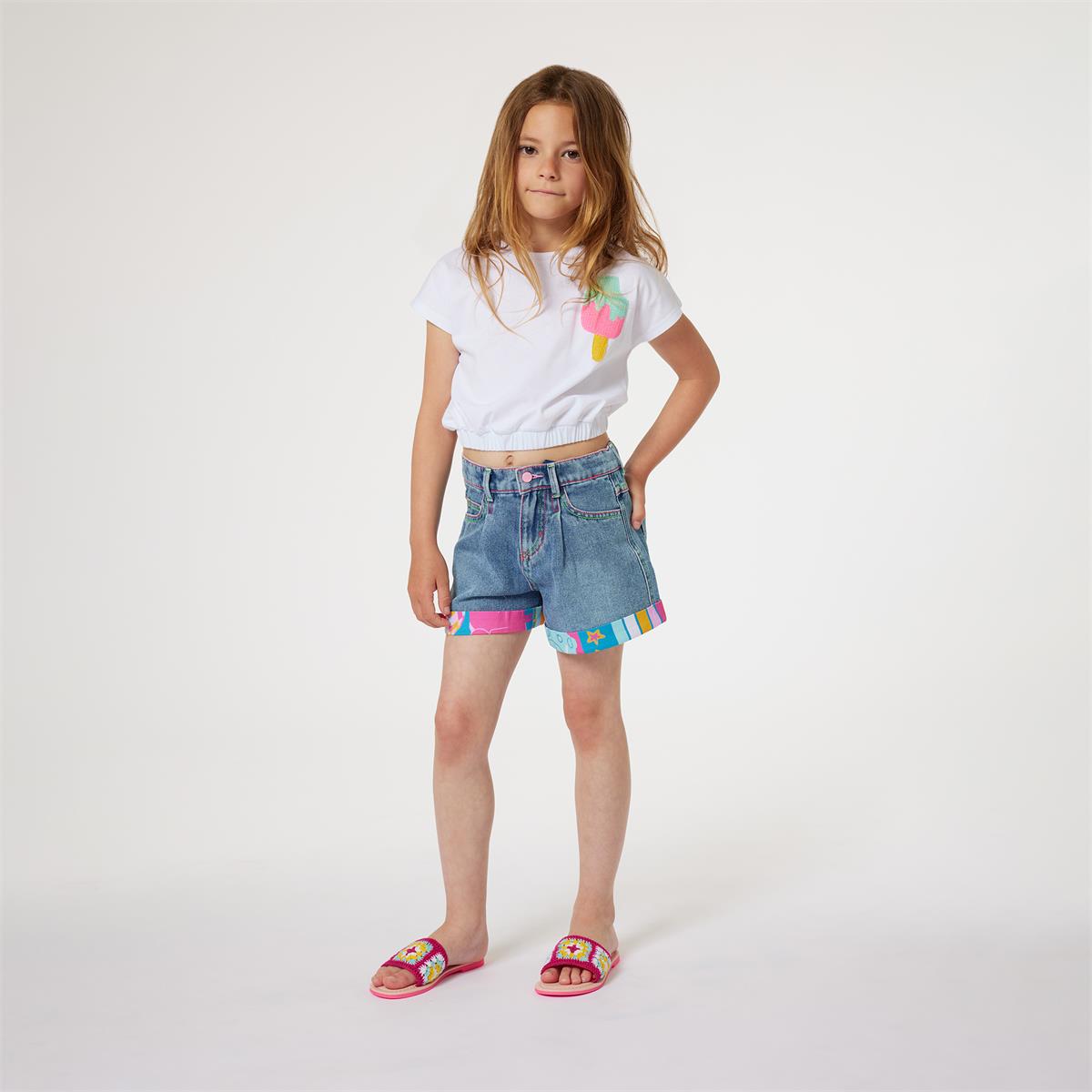 Girls Blue Denim Shorts