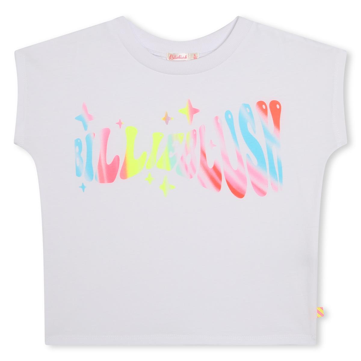 Girls White Cotton T-Shirt
