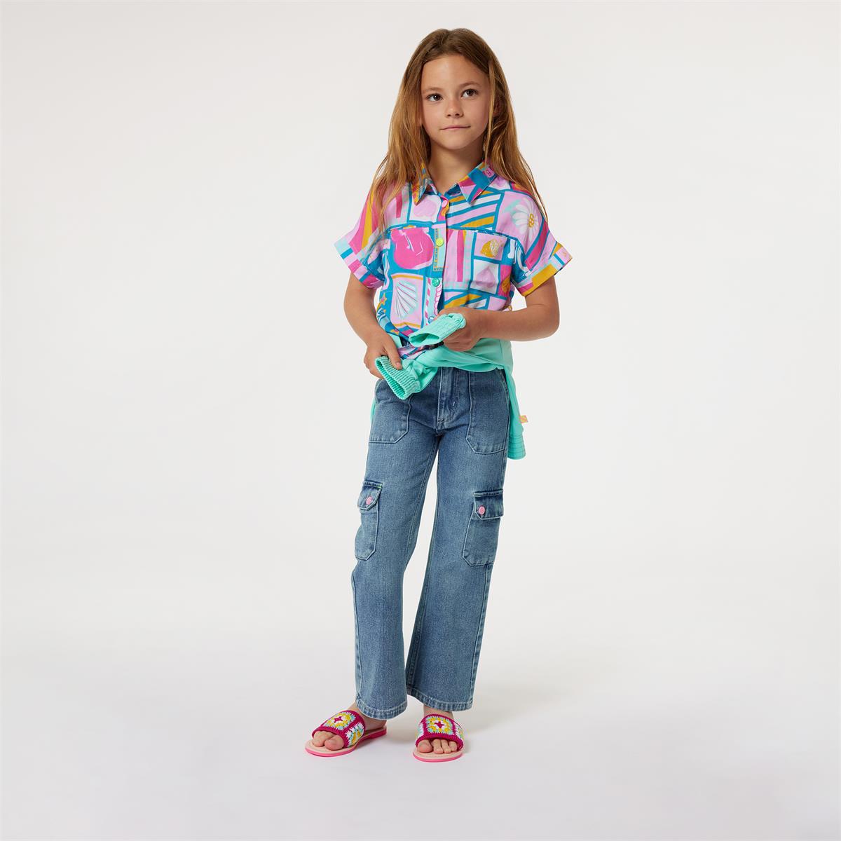 Girls Blue Denim Trousers