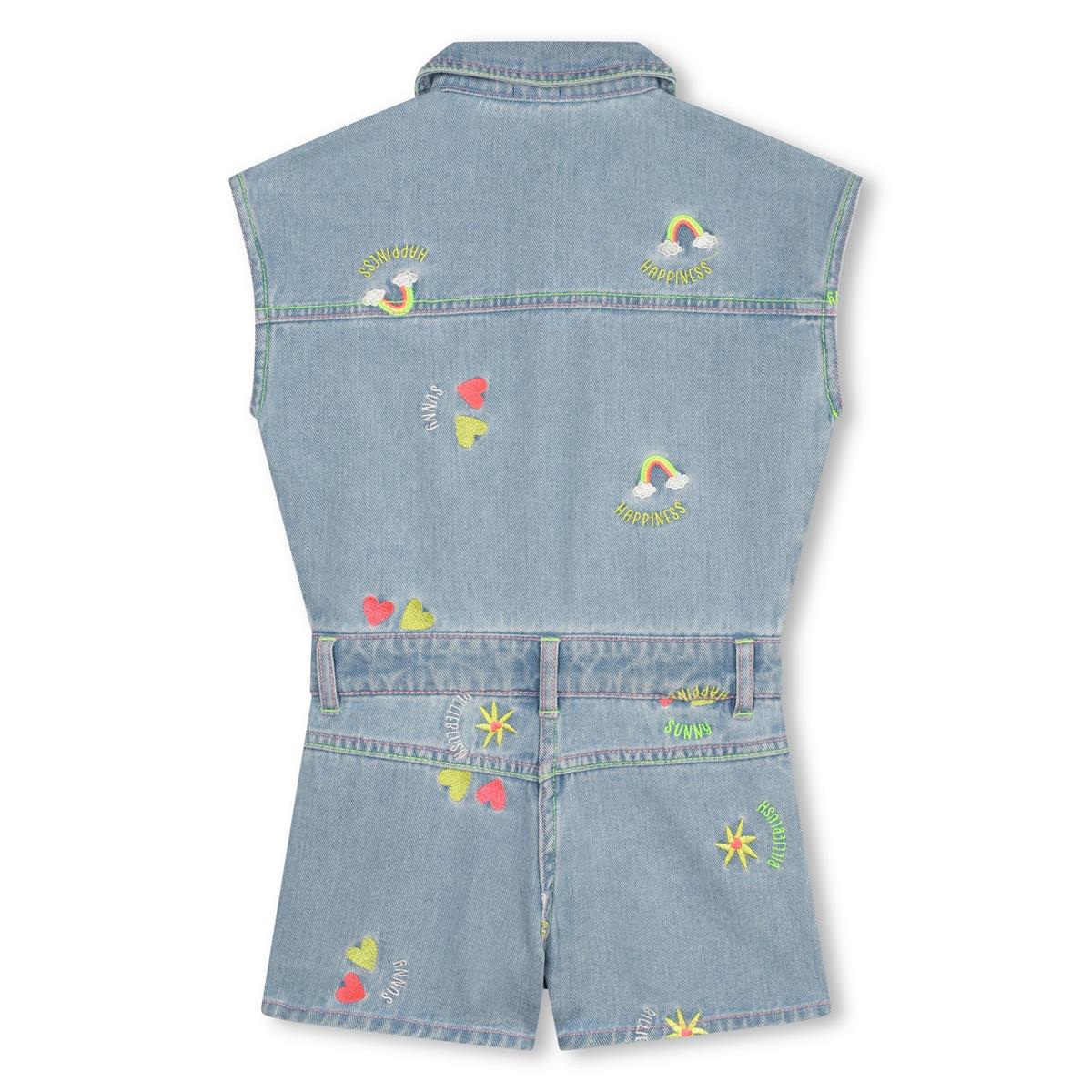 Girls Blue Denim Jumpsuit