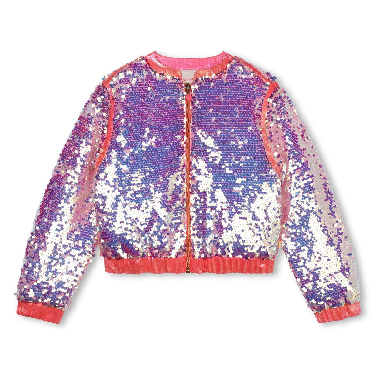 Girls Pink Sequin Jacket