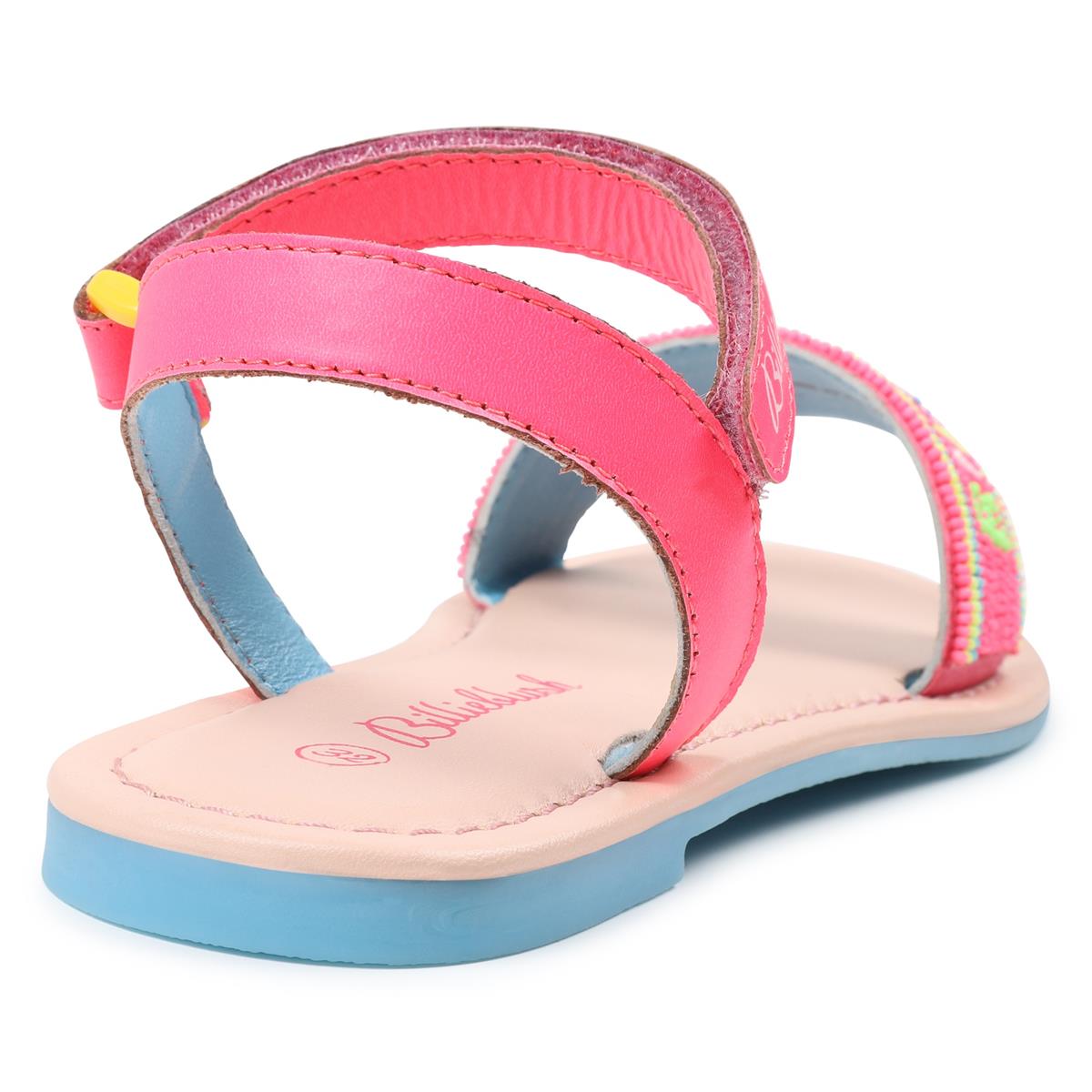 Girls Pink Logo Sandals