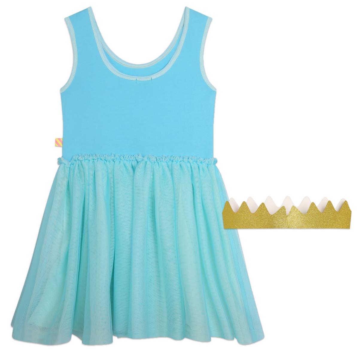 Girls Blue Sequin Dress
