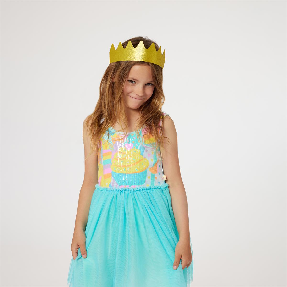 Girls Blue Sequin Dress