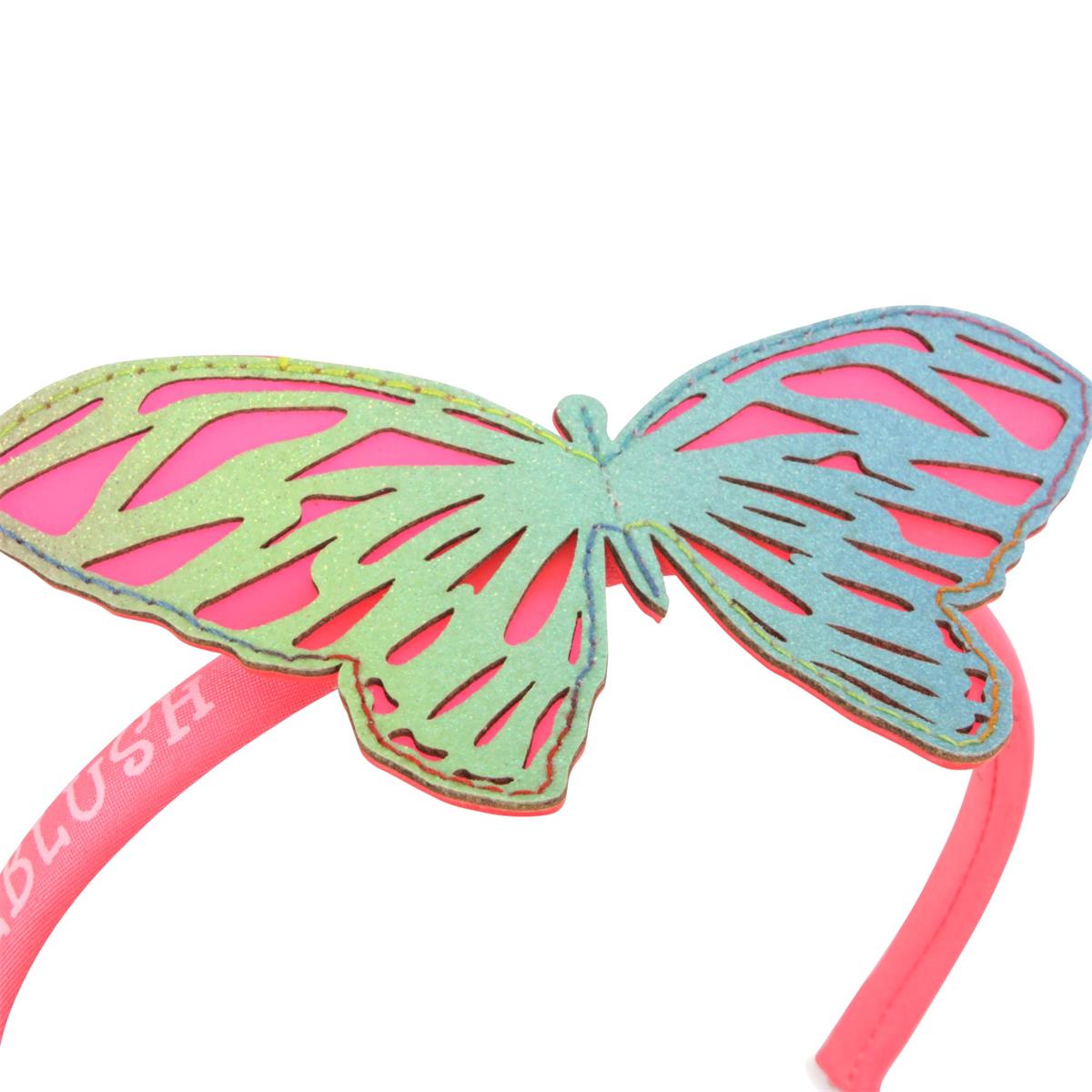 Girls Pink Butterfly Headband