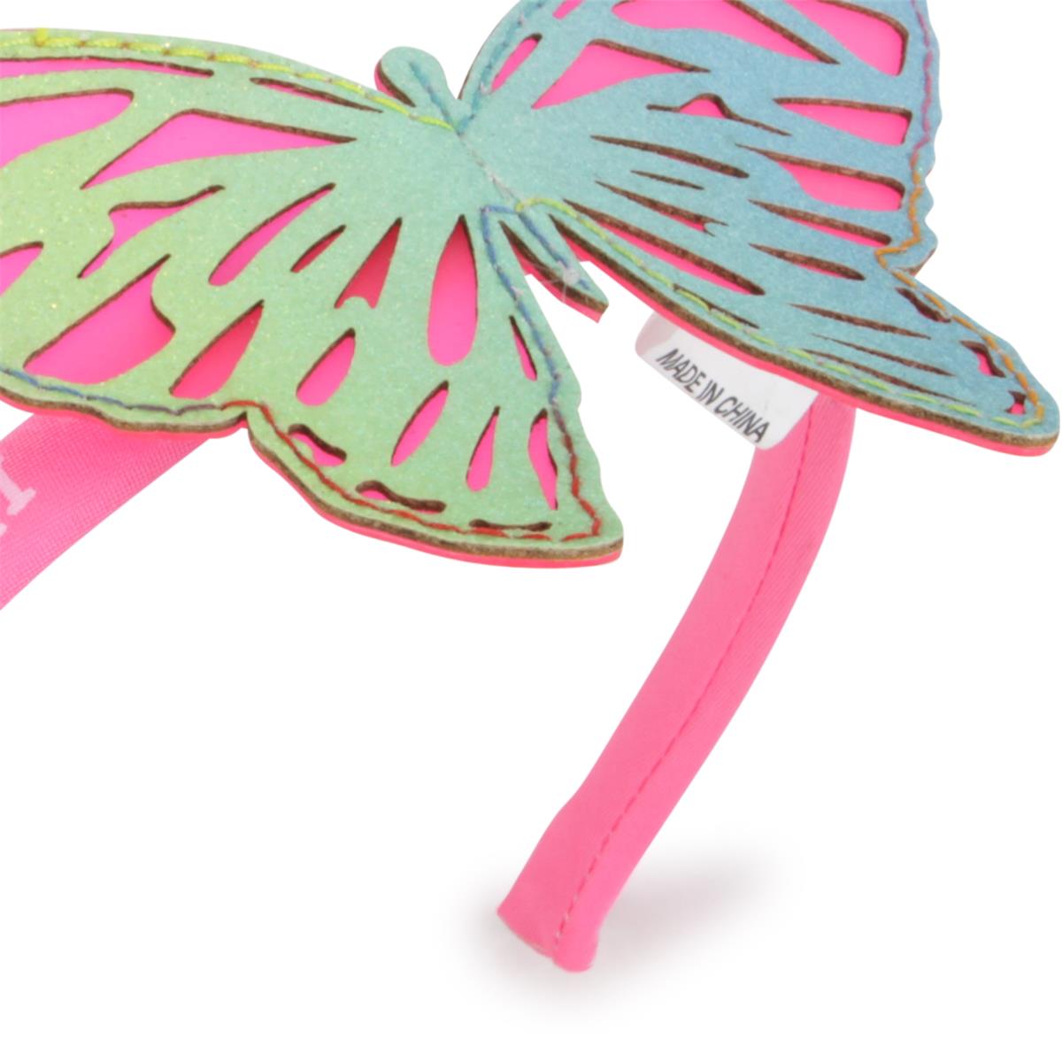 Girls Pink Butterfly Headband