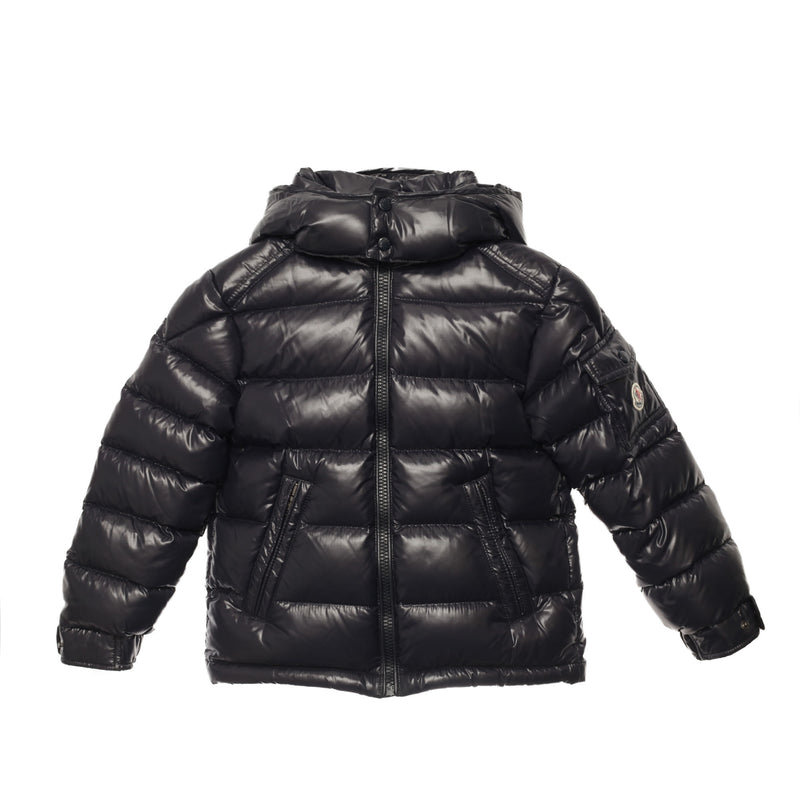 Boys & Girls Navy Blue Hooded Padded Down 'Maya' Jacket - CÉMAROSE | Children's Fashion Store - 1