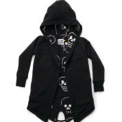 Boys Black Cotton Hooded Coat