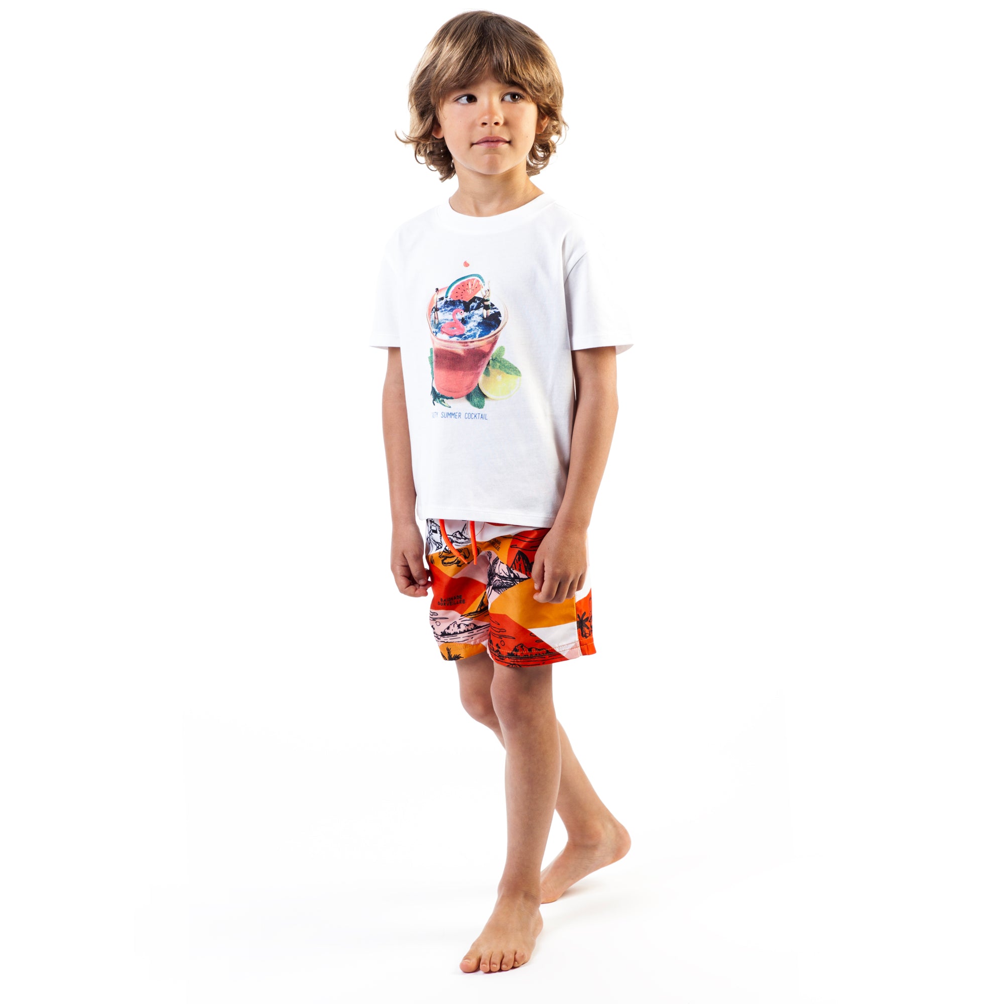 Boys Orange Beach Shorts