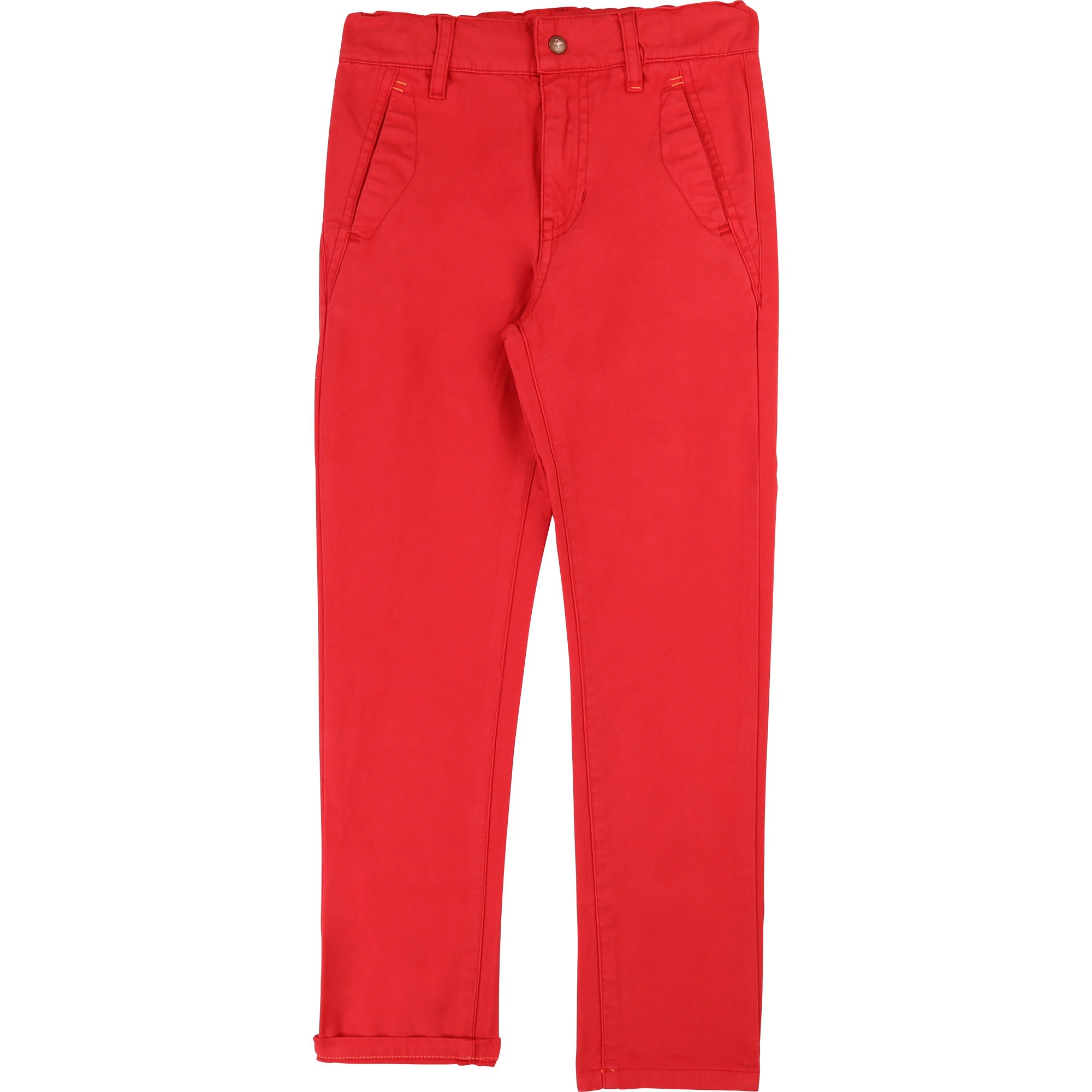 Boys Red Cotton Trousers