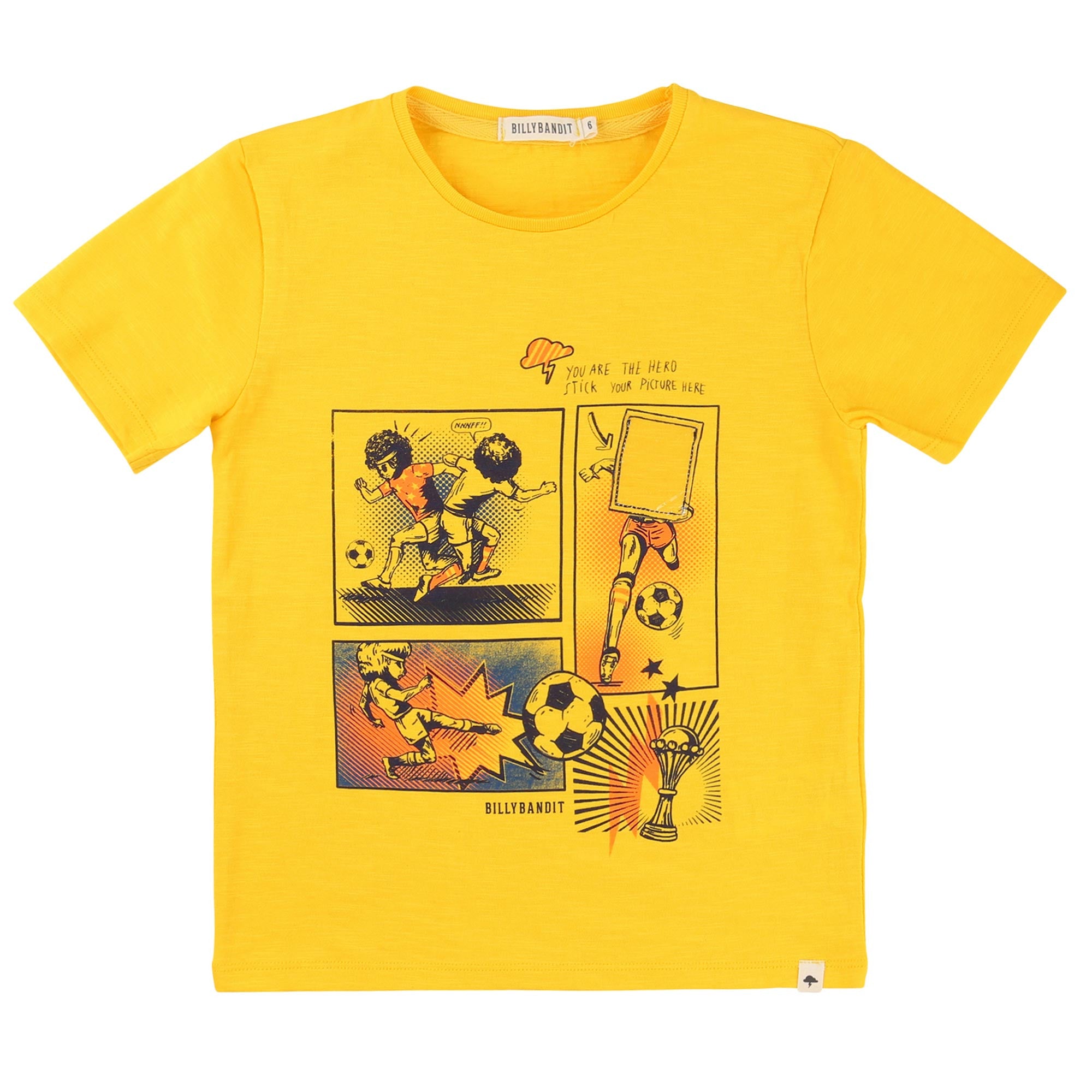 Boys Yellow Cotton T-shirt