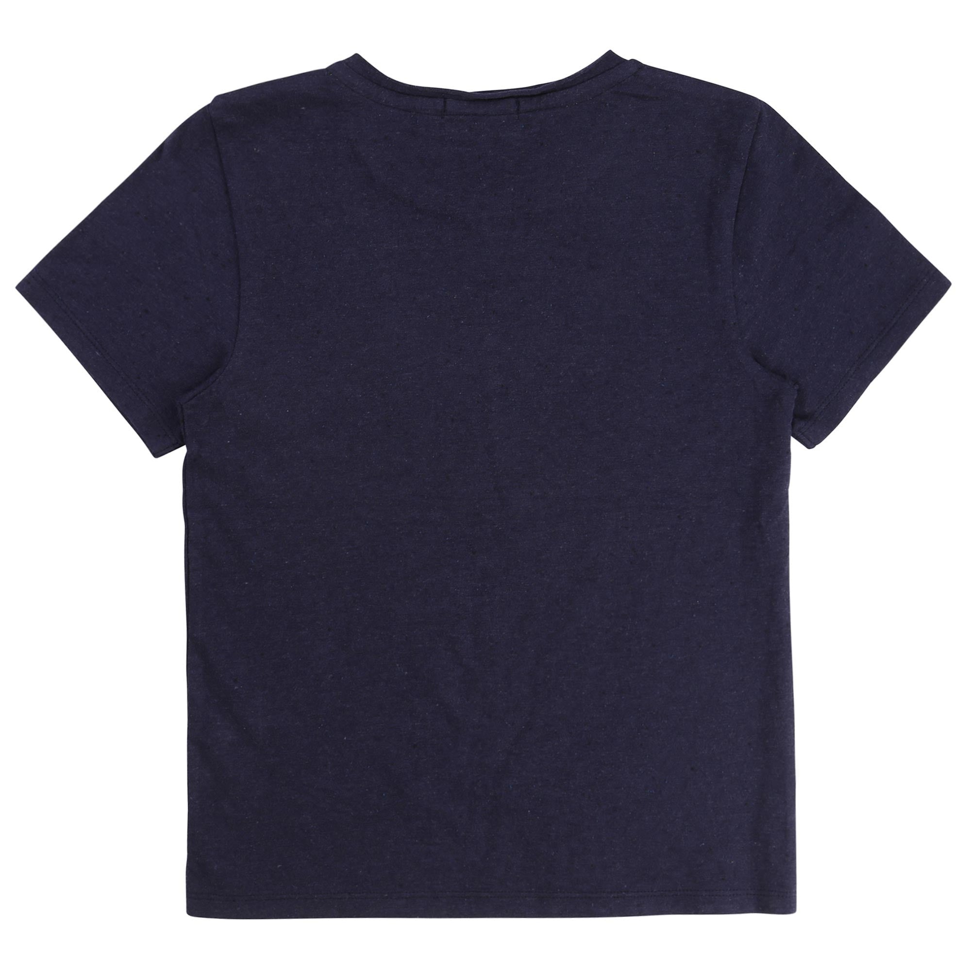 Boys Navy Blue Cotton T-shirt