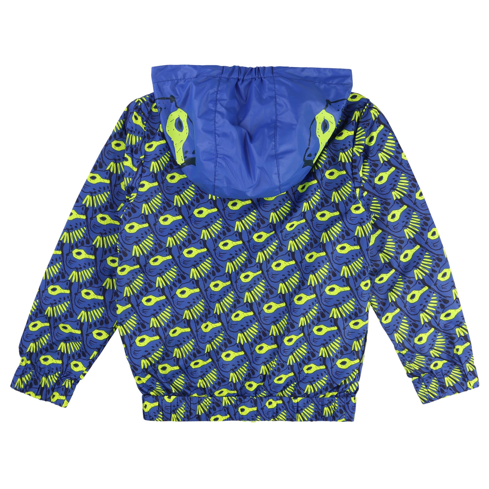 Boys Blue Leopard Jacket with Yellow Mask