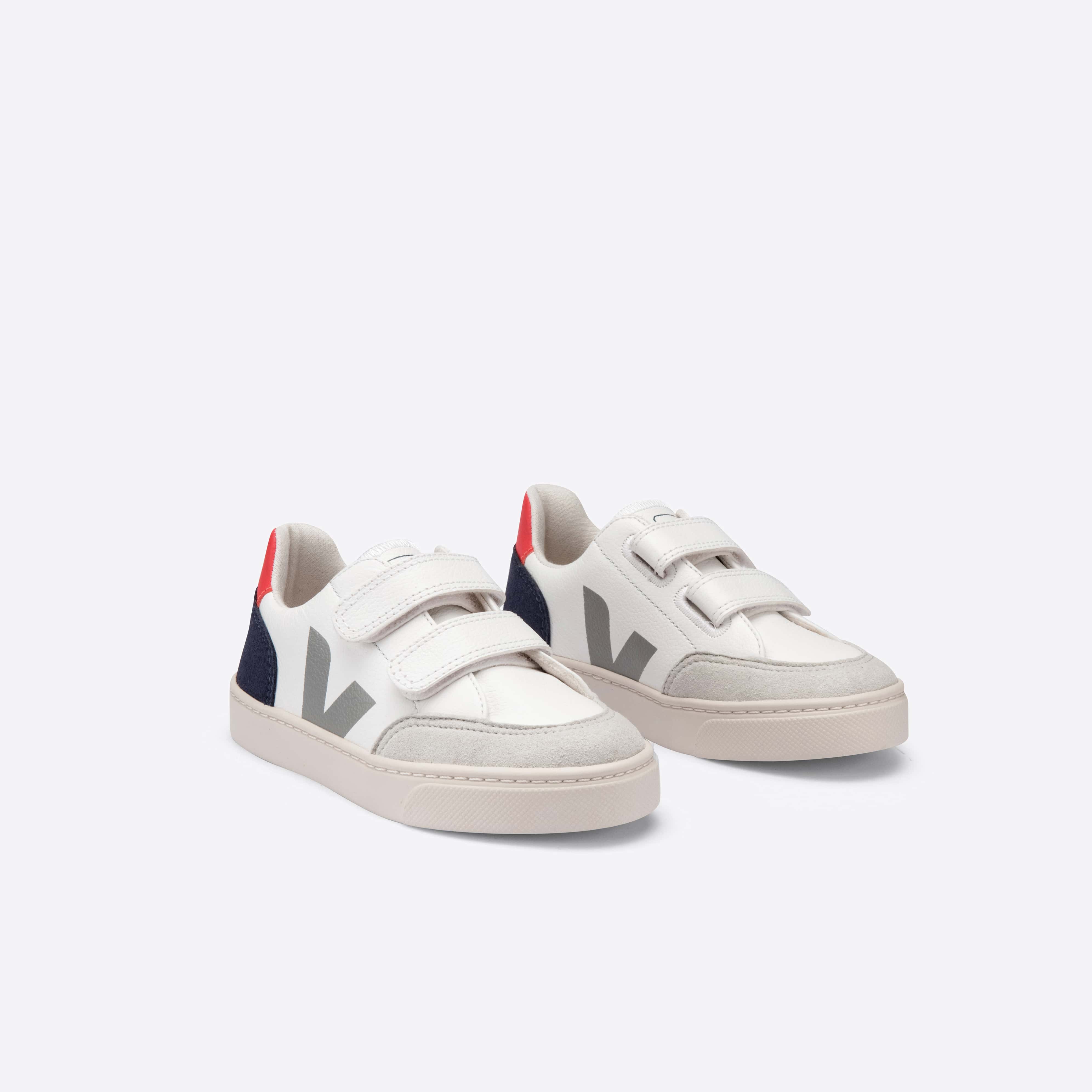 Boys & Girls White "V" Velcro Shoes