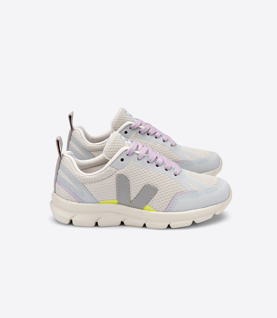 Girls Oxford Grey "V" Logo Shoes