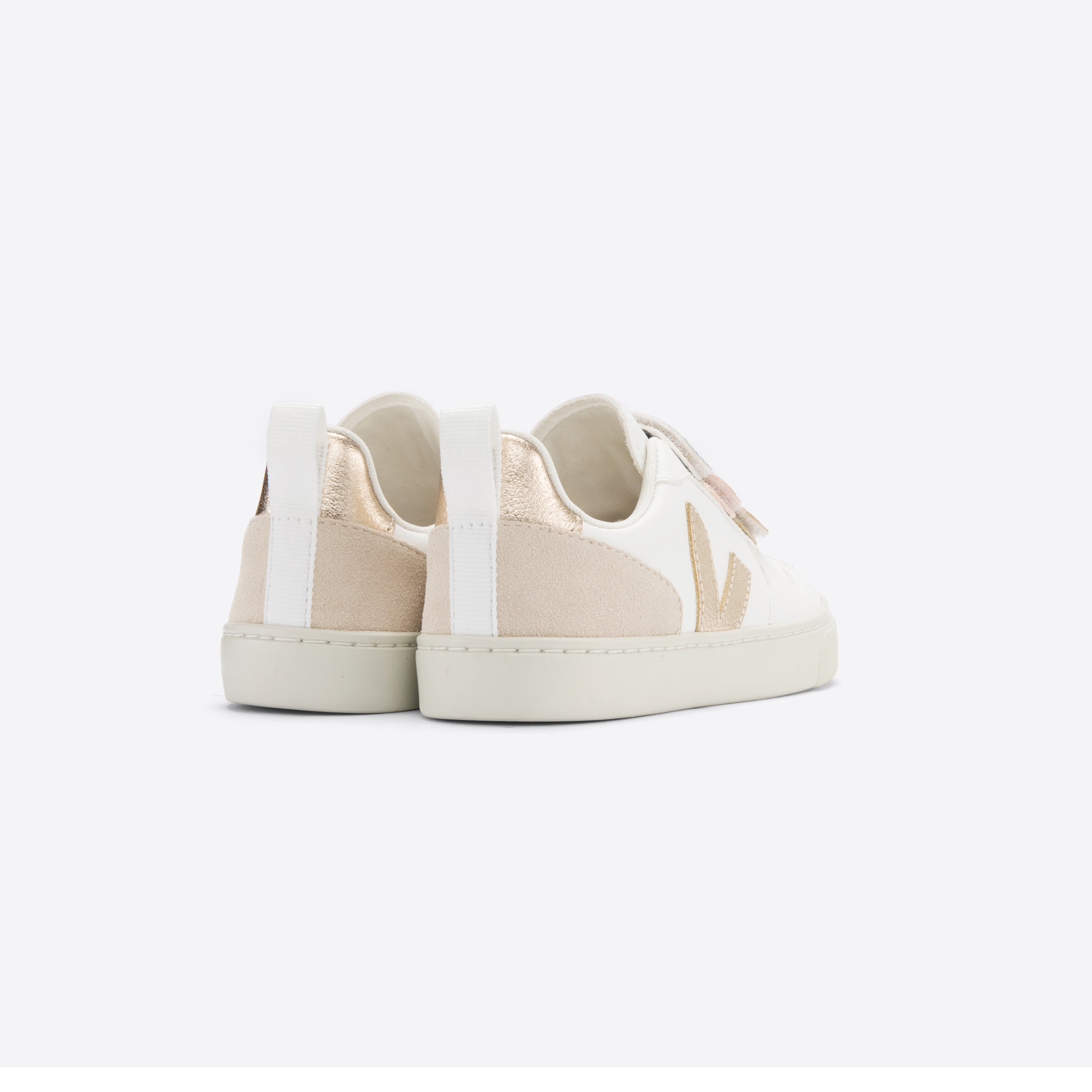 Boys & Girls White "V-10" Shoes
