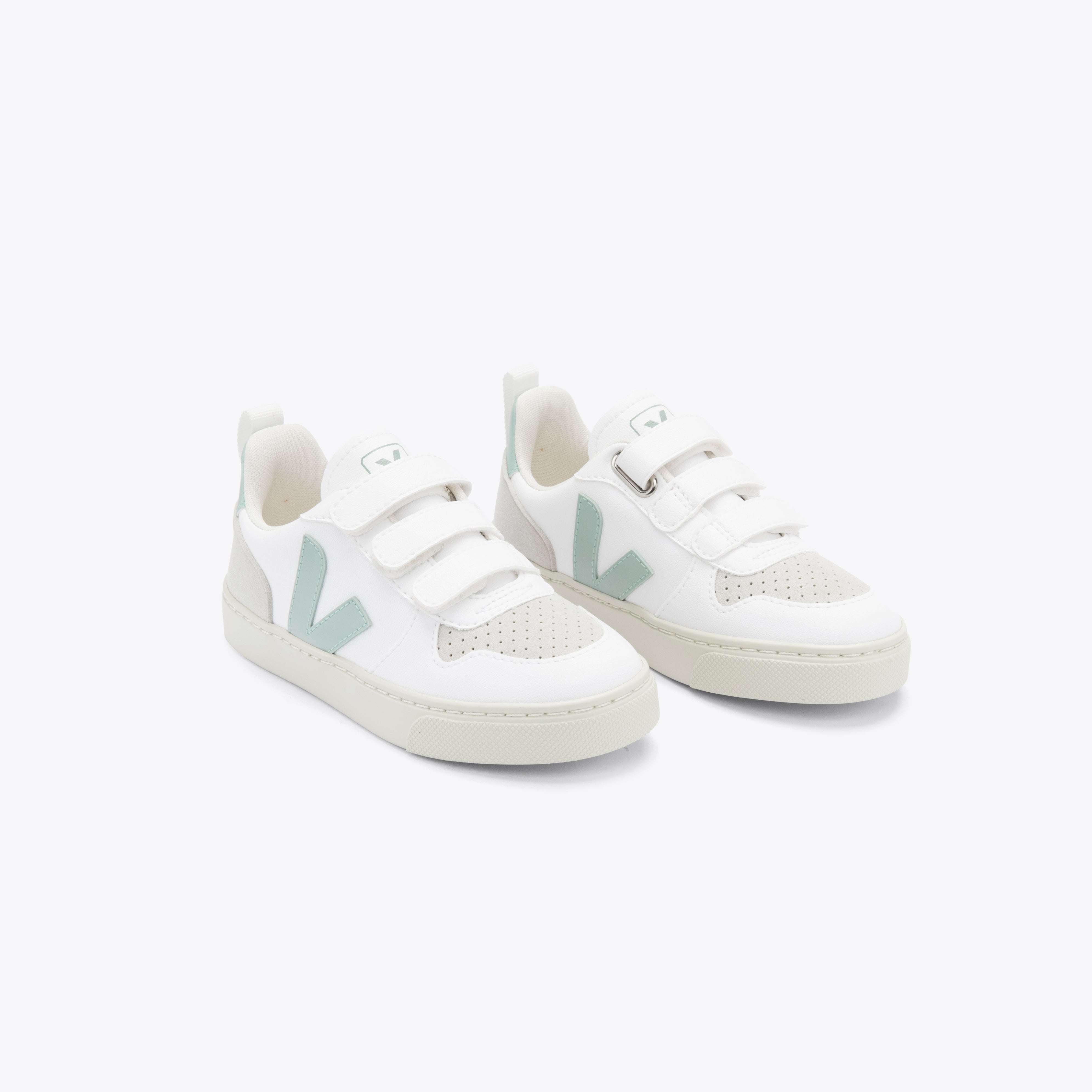 Boys & Girls White "V-10" Shoes