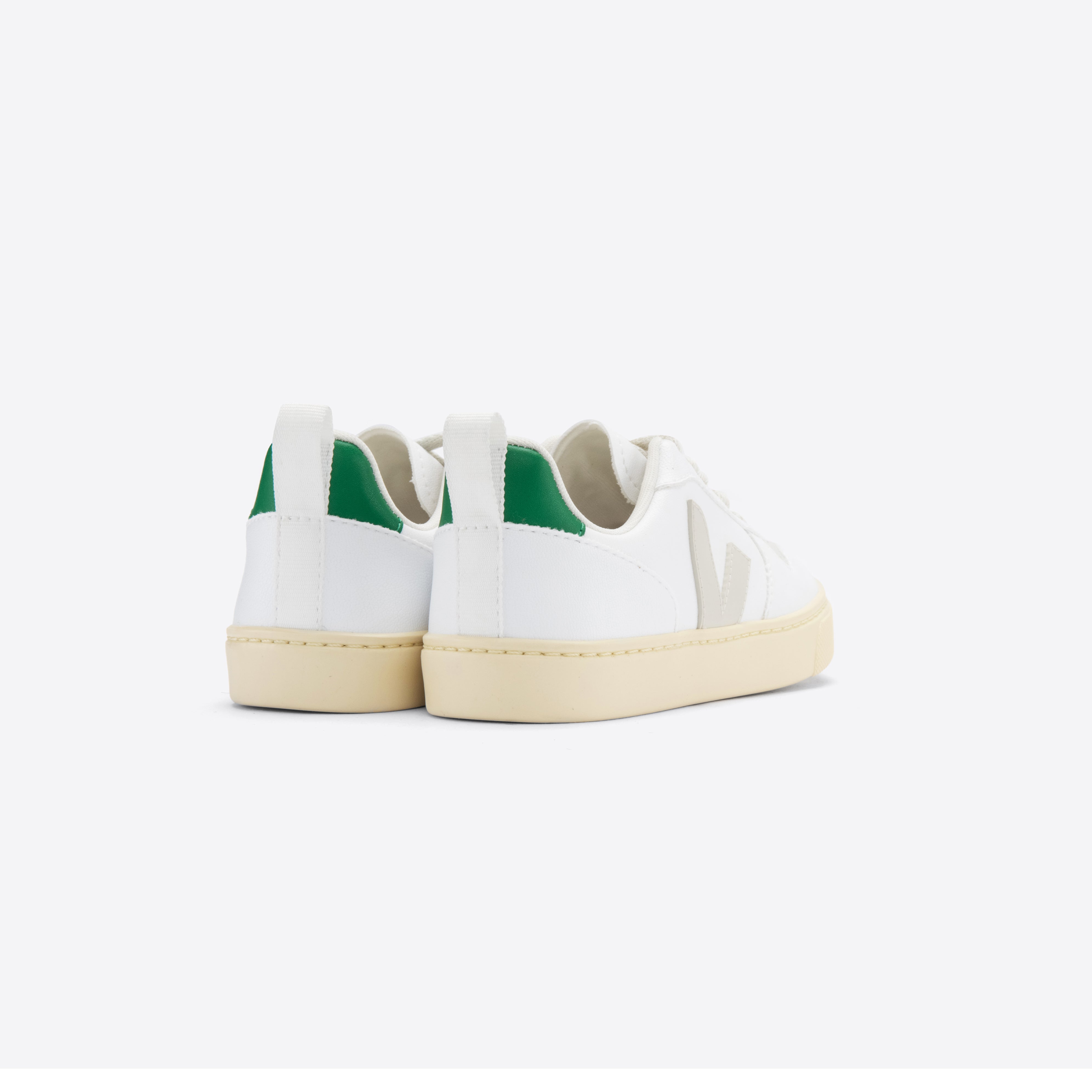 Boys & Girls White "V-10 LACES" Shoes