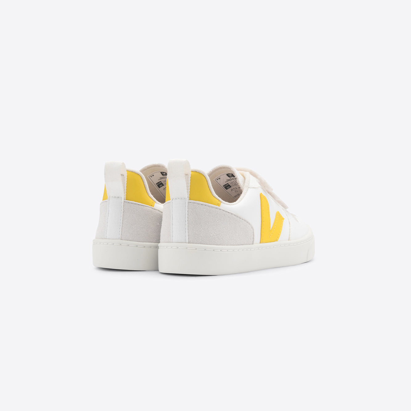 Boys & Girls White "SMALL-V-10" Velcro Shoes