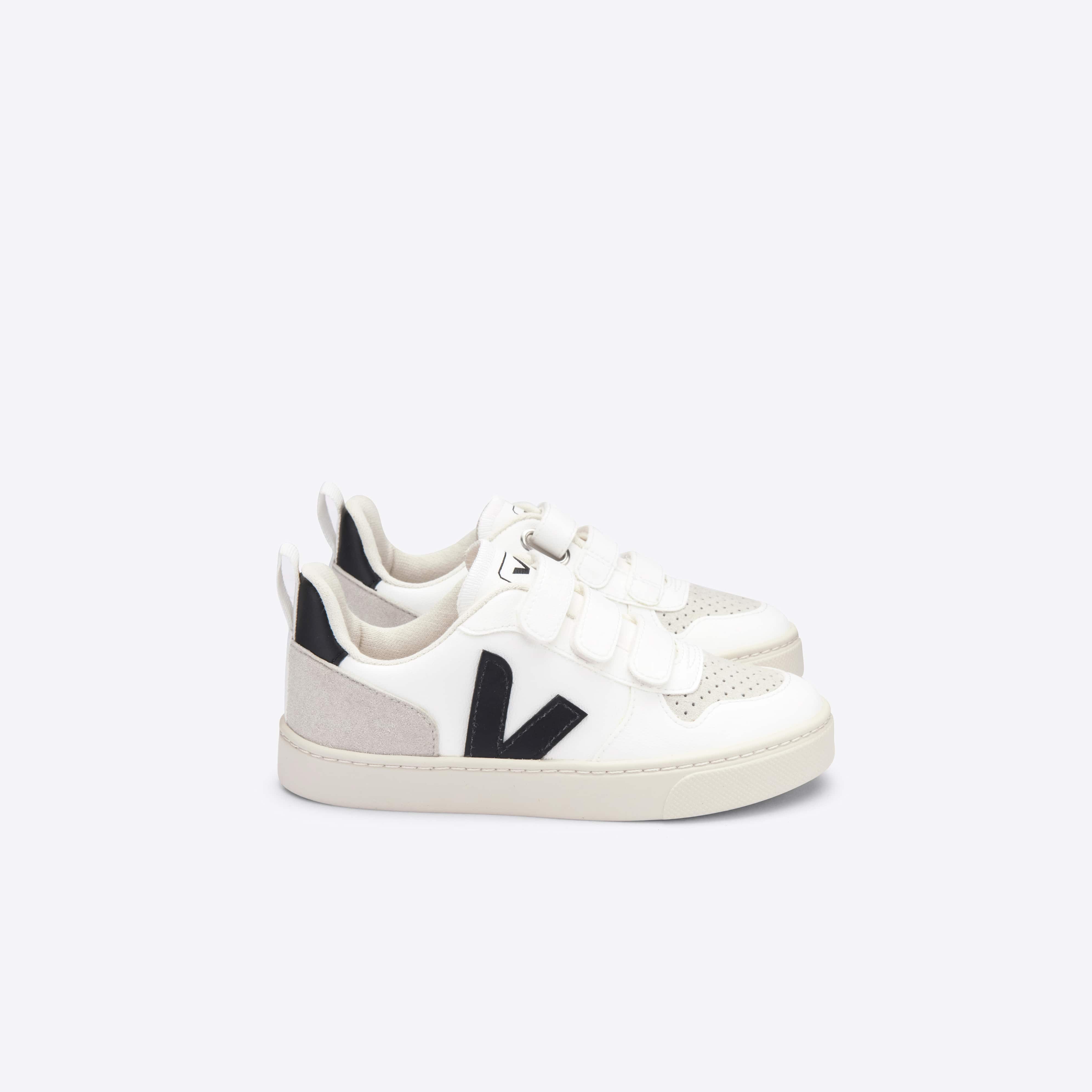 Boys & Girls White "V" Shoes