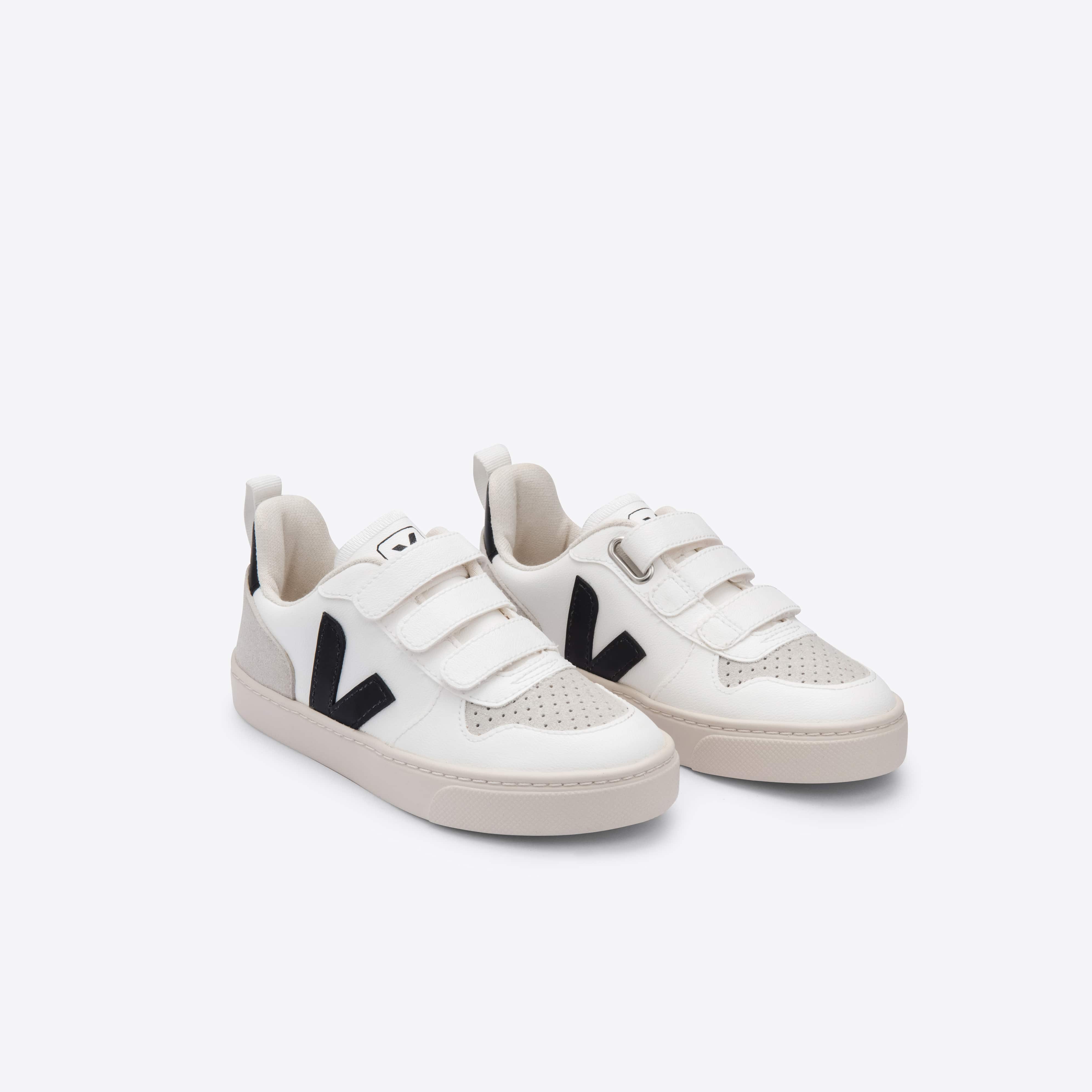 Boys & Girls White "V" Shoes