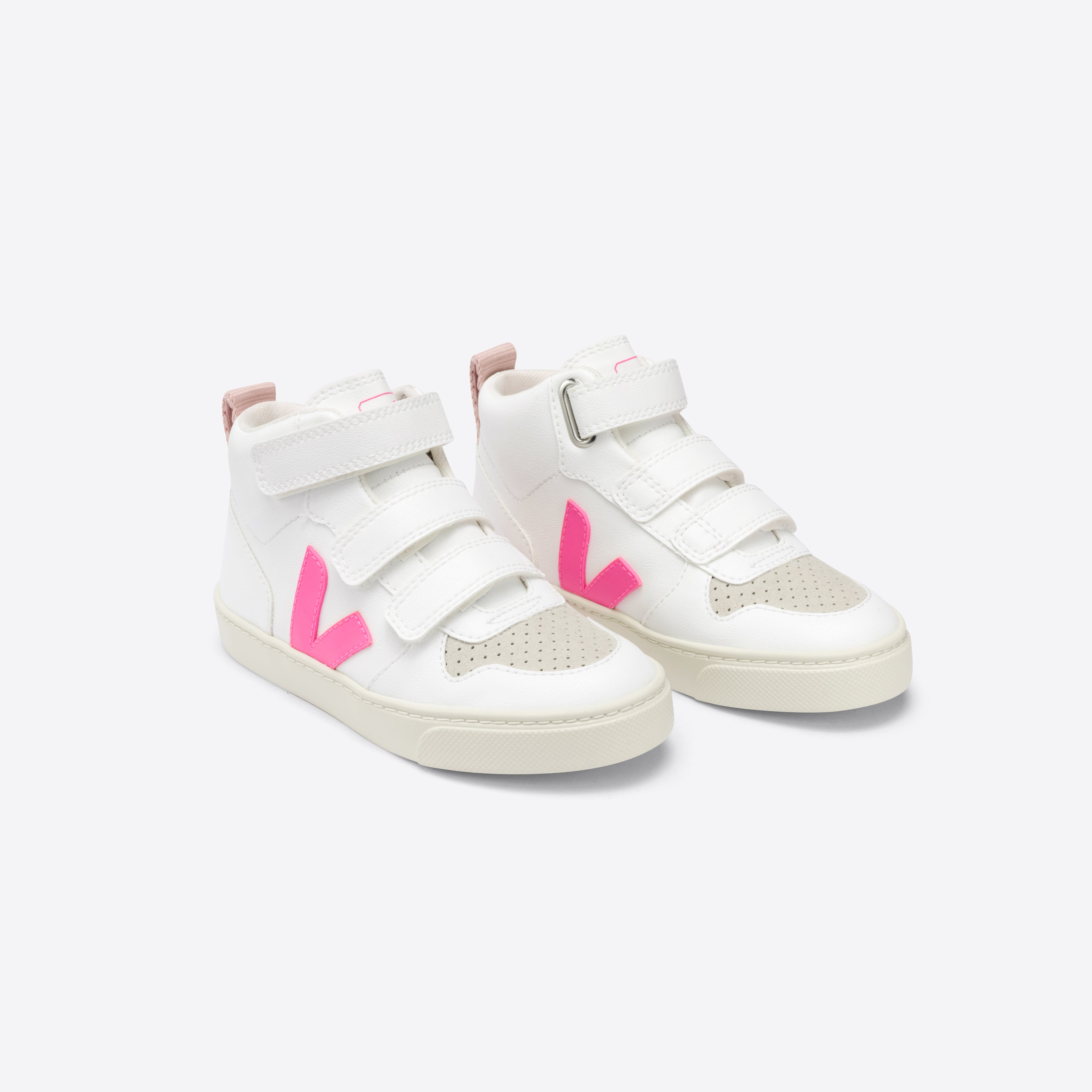 Girls White "SMALL V-10 MID" Shoes