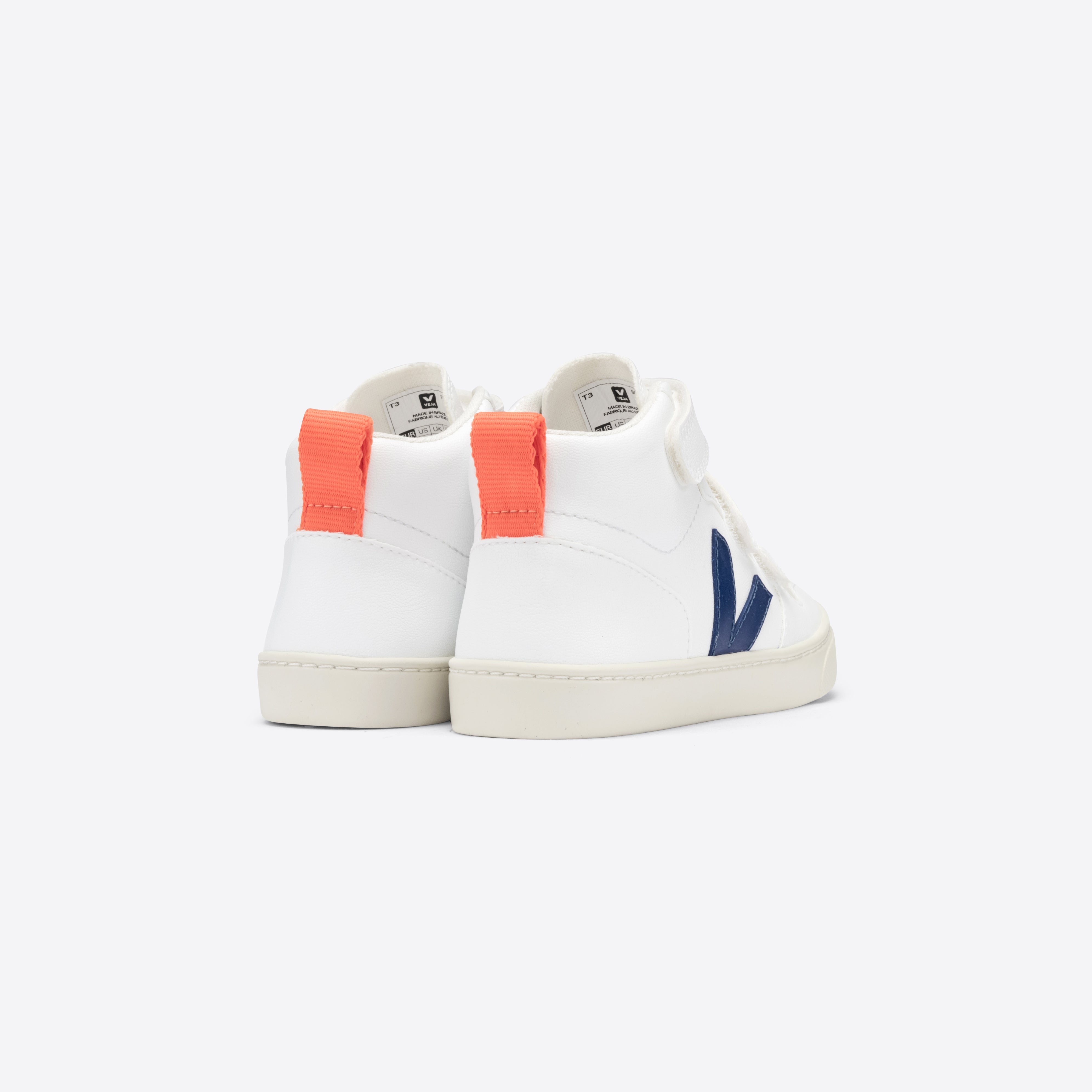 Boys White "SMALL V-10 MID" Shoes