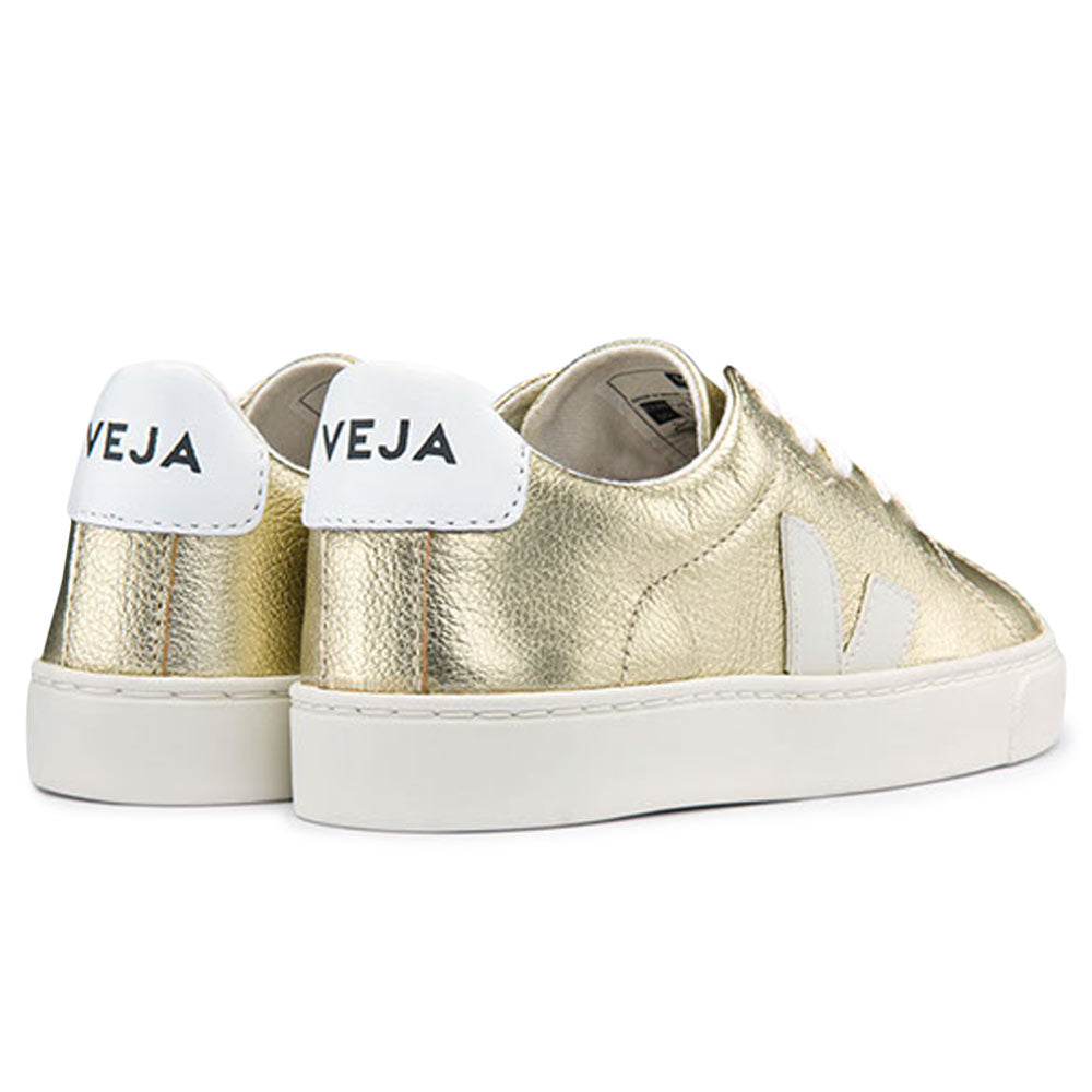 Boys & Girls Gold Leather Lace Shoes