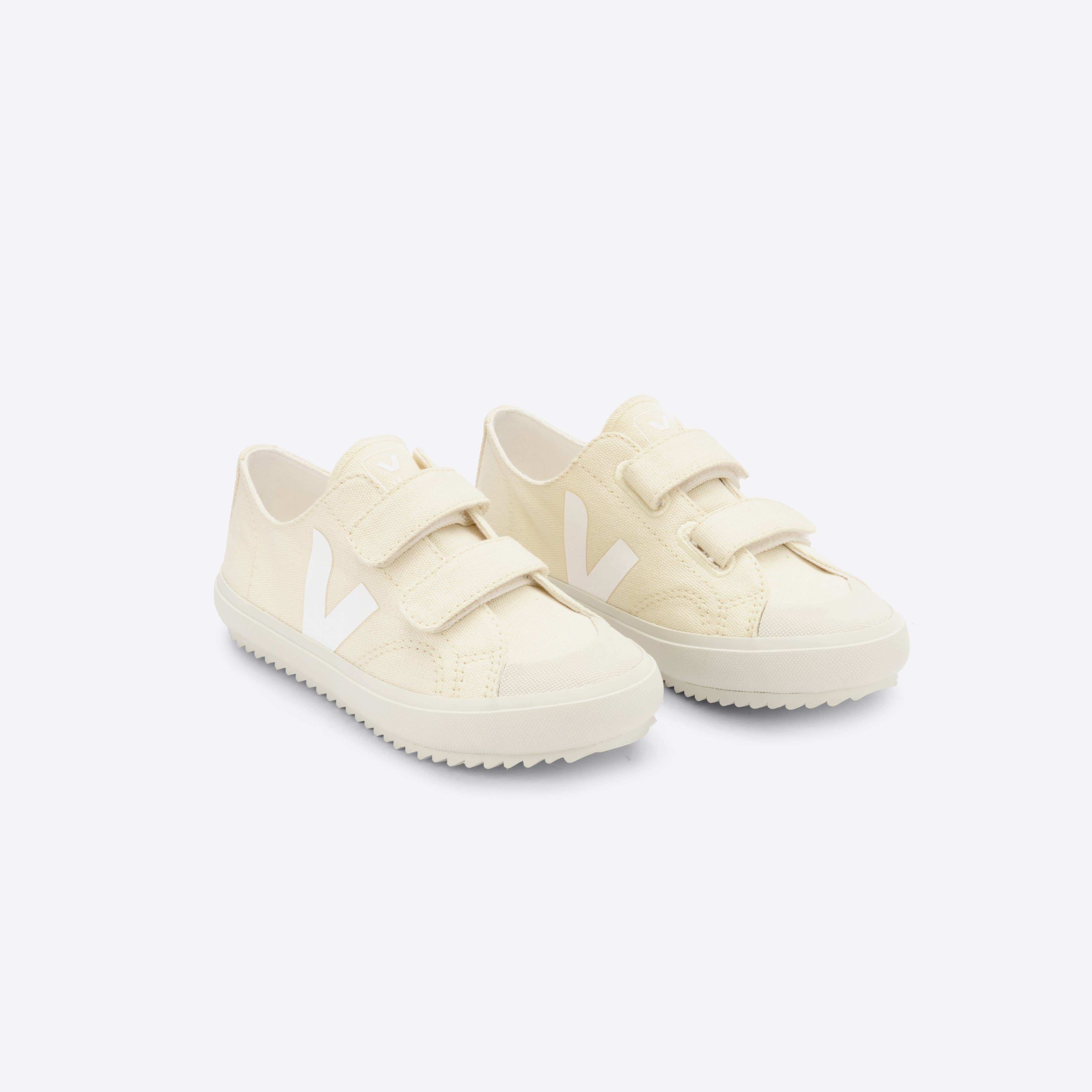 Boys & Girls White "OLLIE" Canvas Shoes