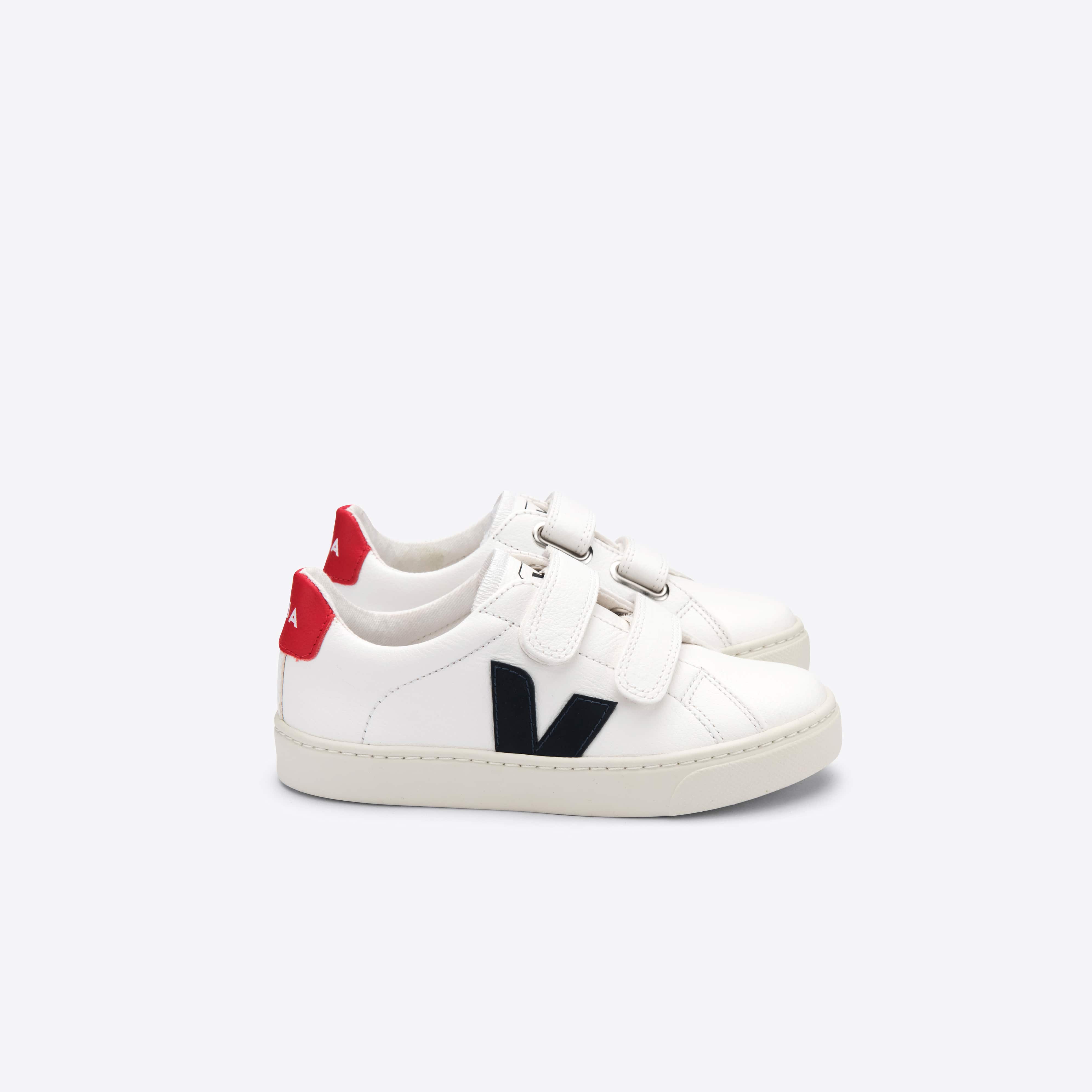 Boys & Girls White "V" Velcro Shoes