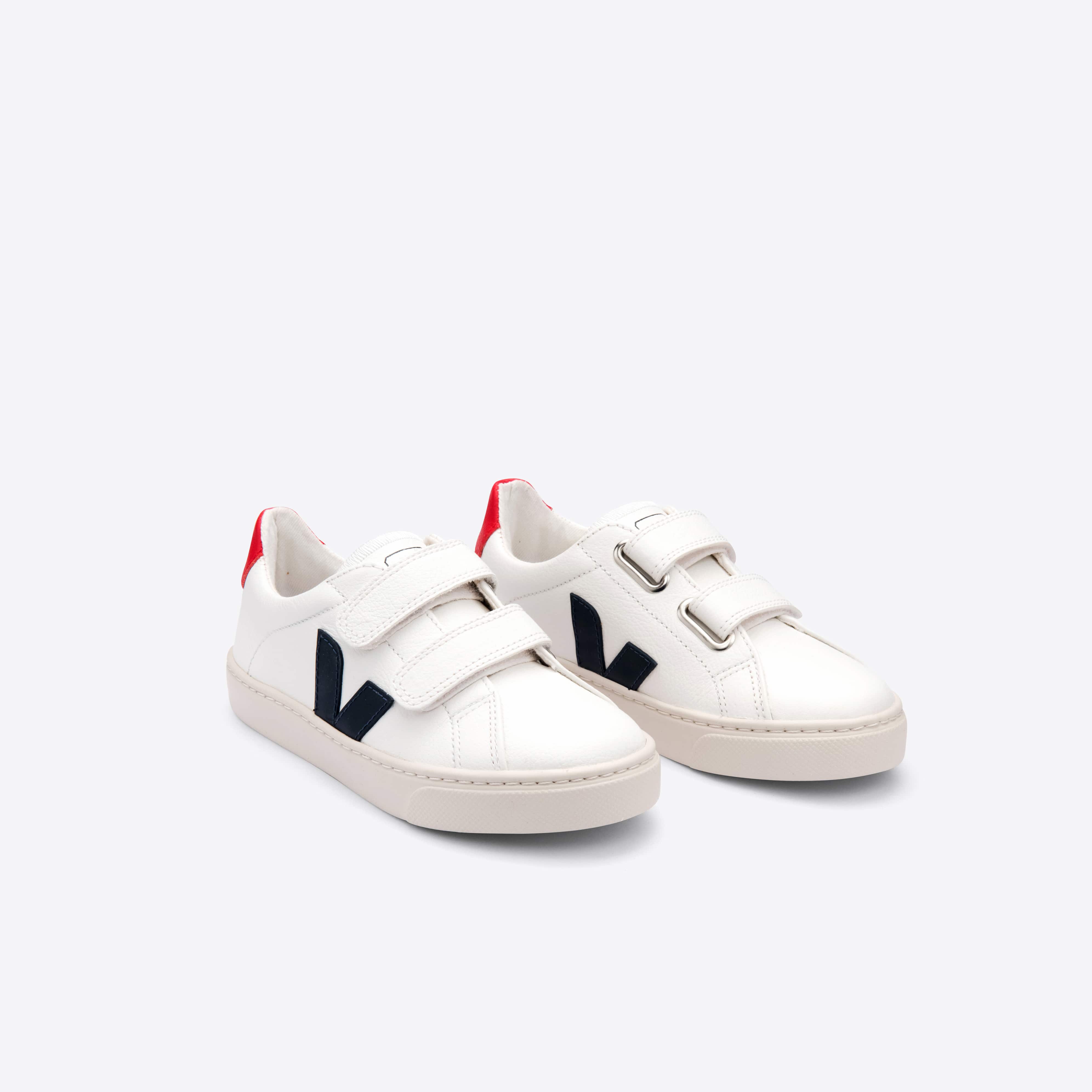 Boys & Girls White "V" Velcro Shoes