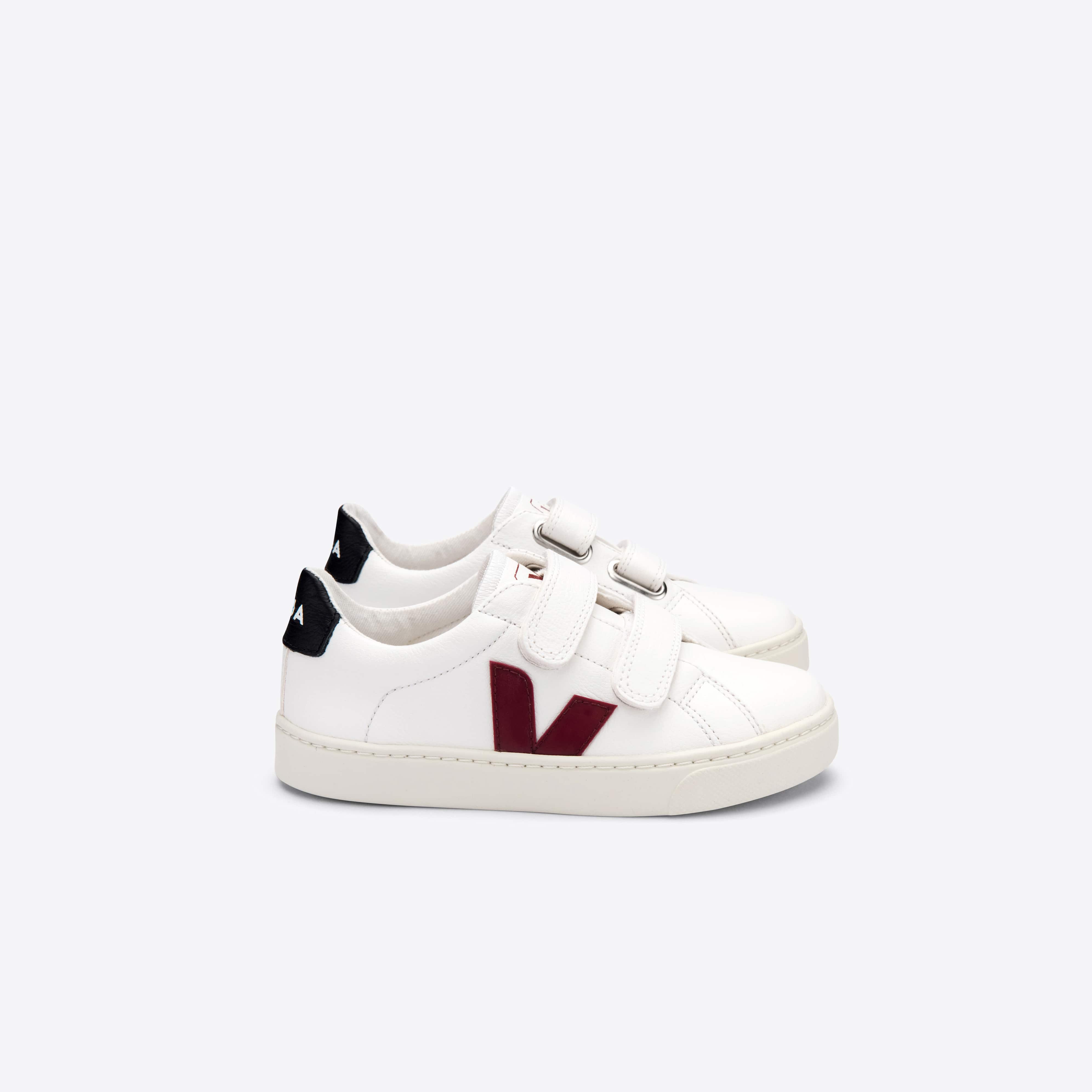 Boys & Girls White "V" Velcro Shoes