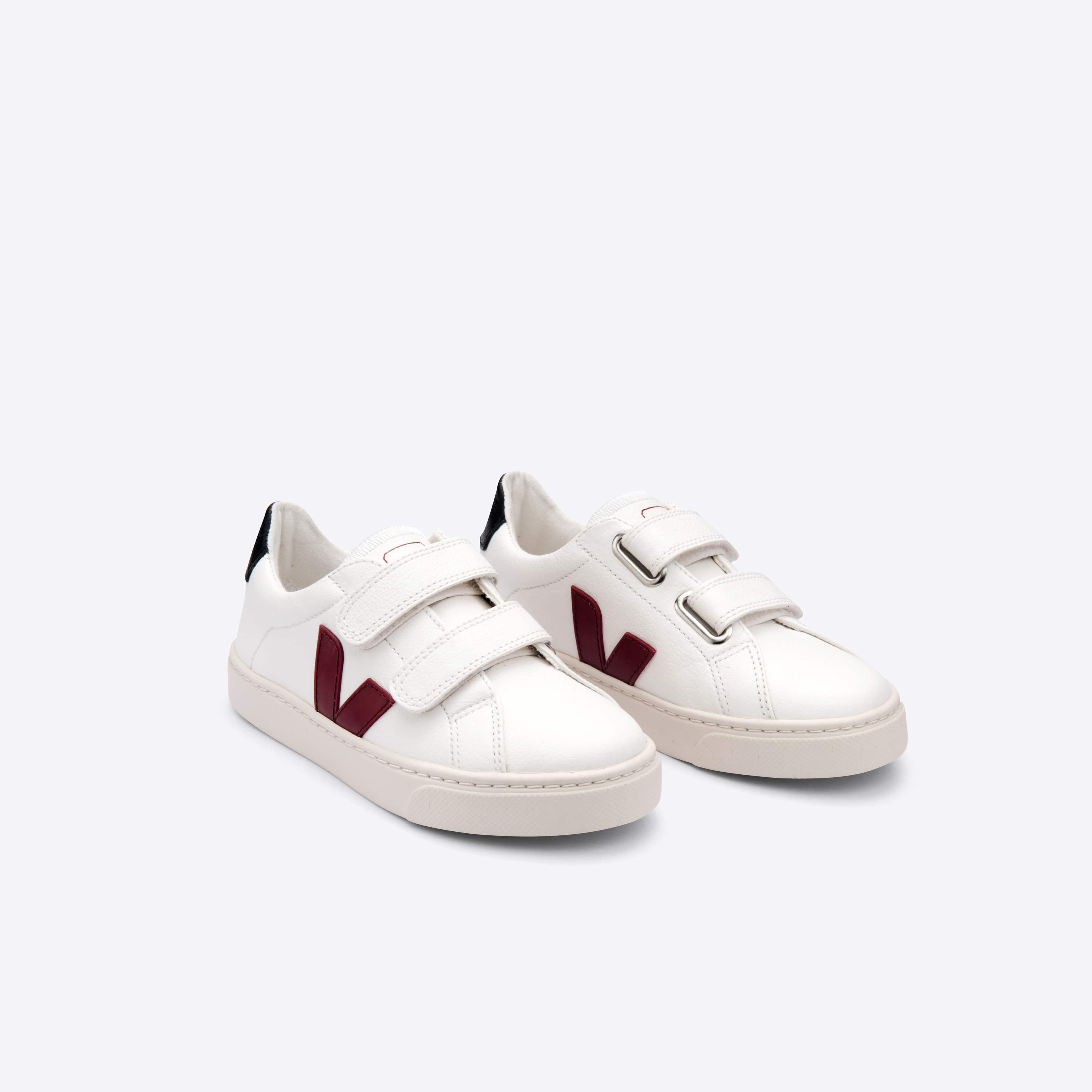 Boys & Girls White "V" Velcro Shoes