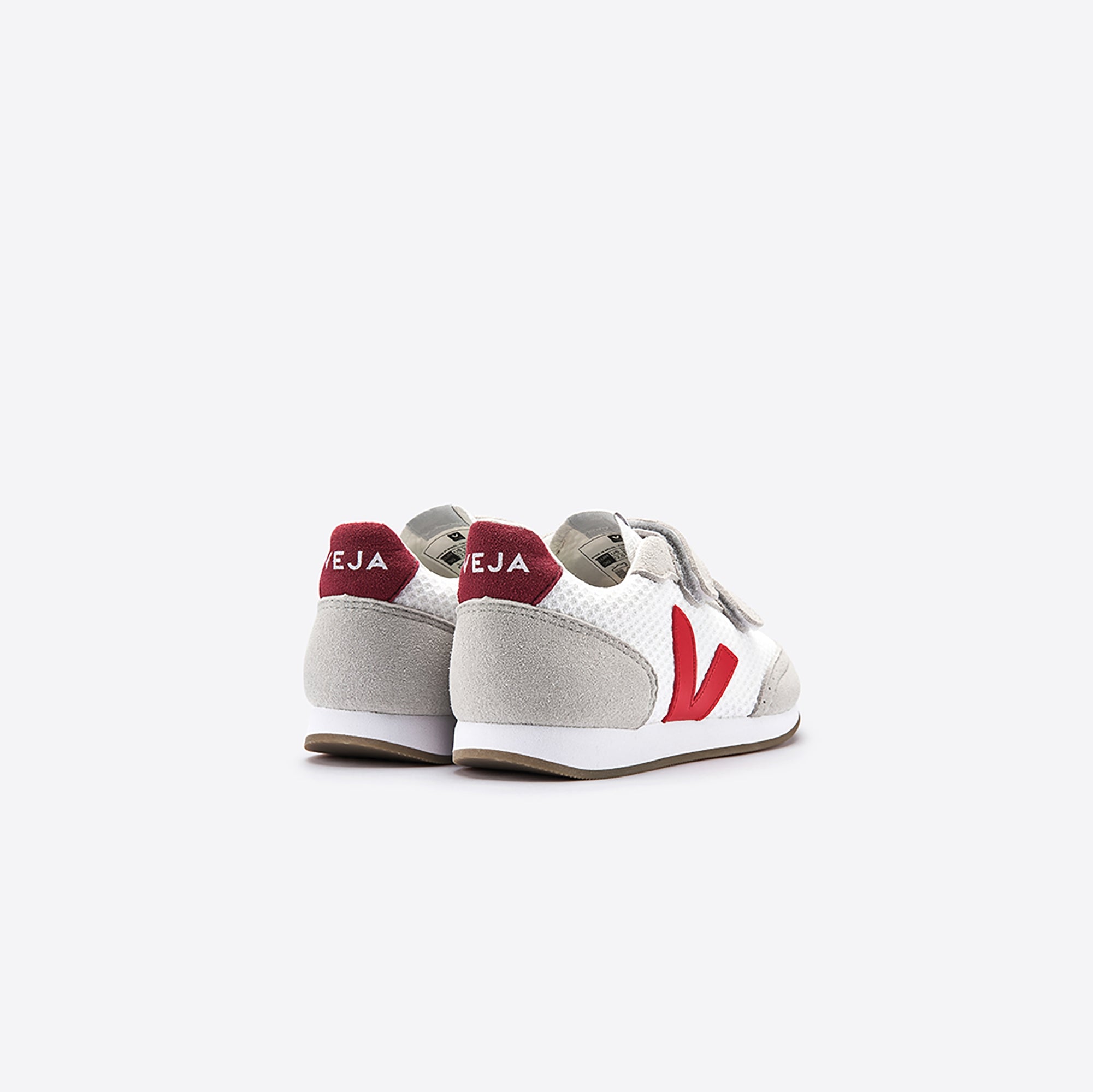 Girls & Boys White & Green "V" Shoes