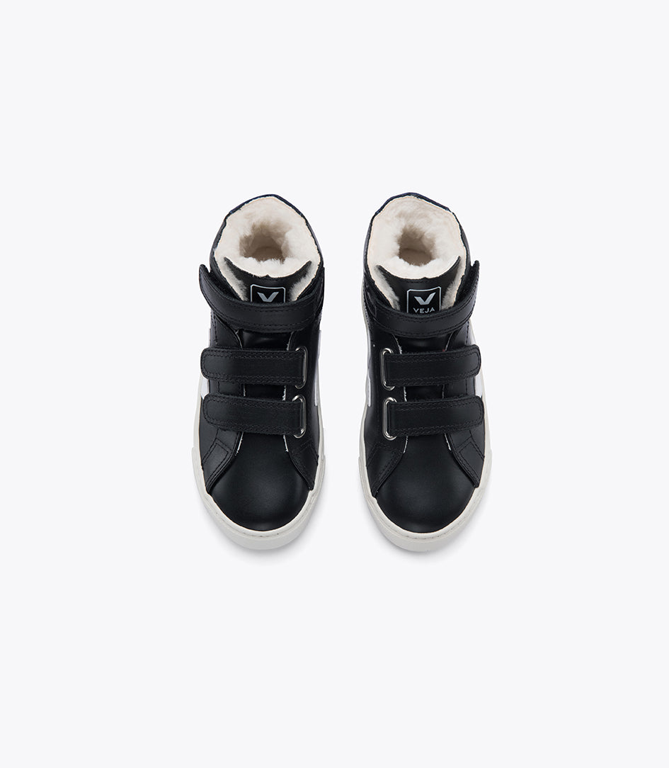 Boys & Girls Black "ESPLAR MID" Leather Shoes