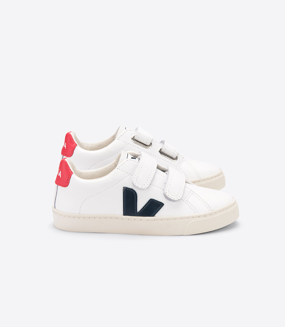 Baby Boys White "Esplar" Velcro Leather Shoes