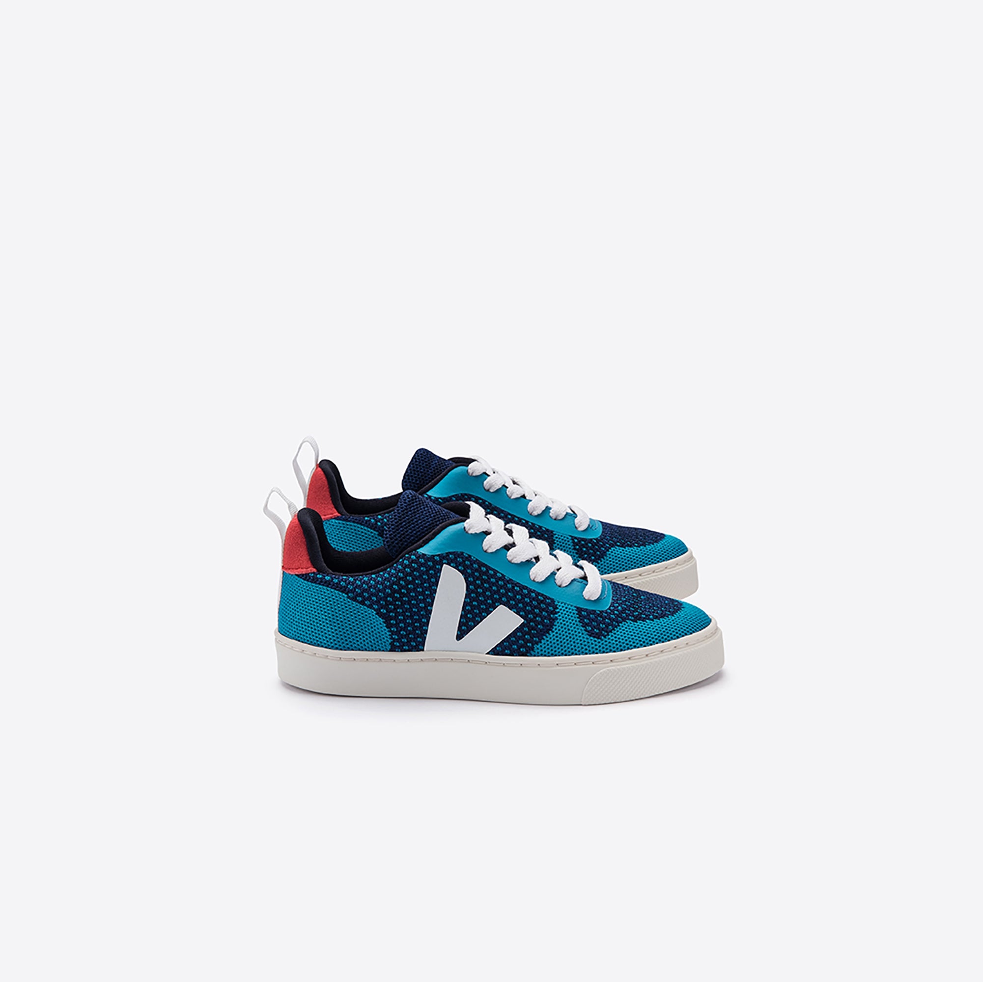 Boys Blue & White "V" Shoes