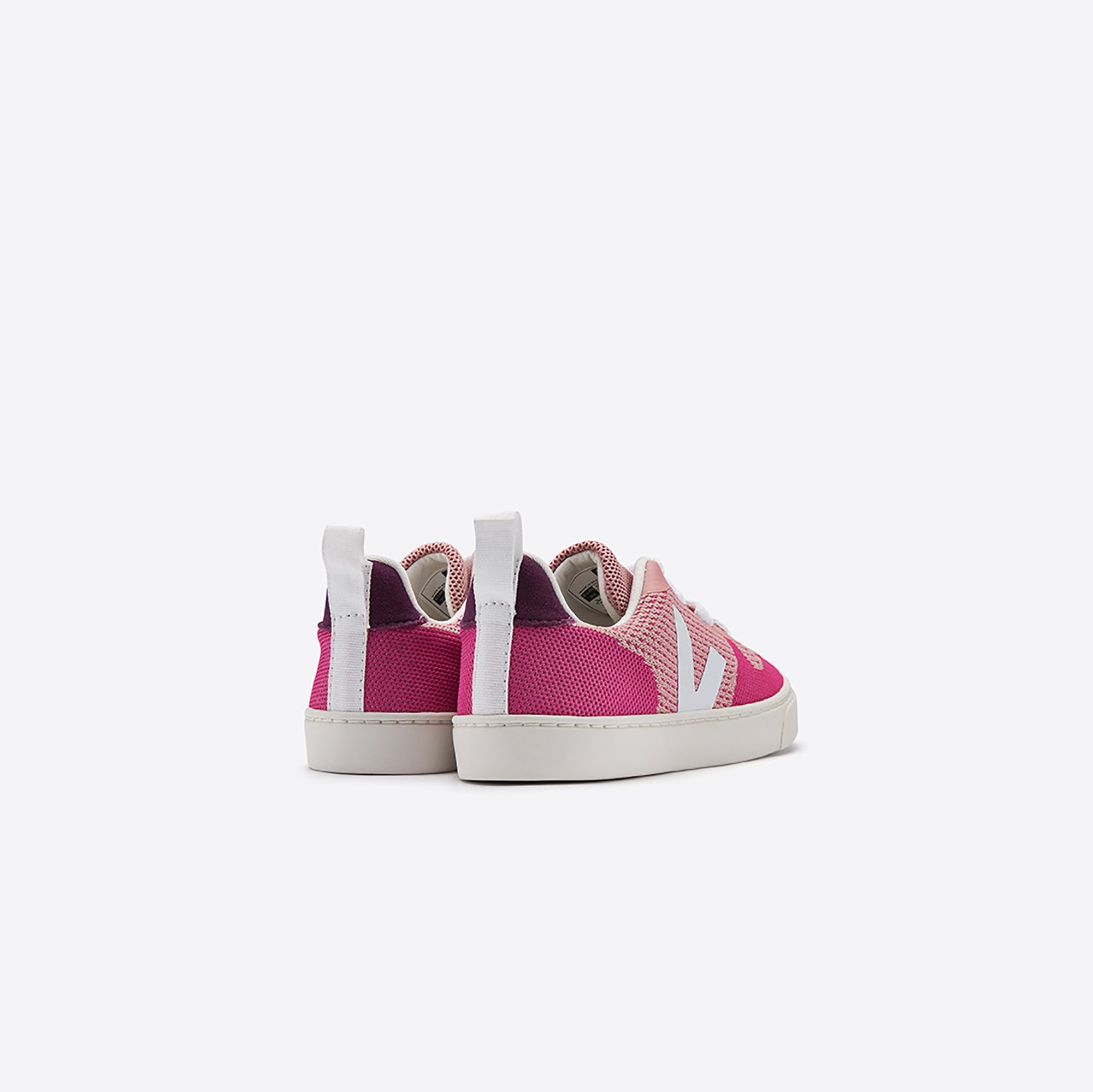 Girls Pink & White "V" Shoes