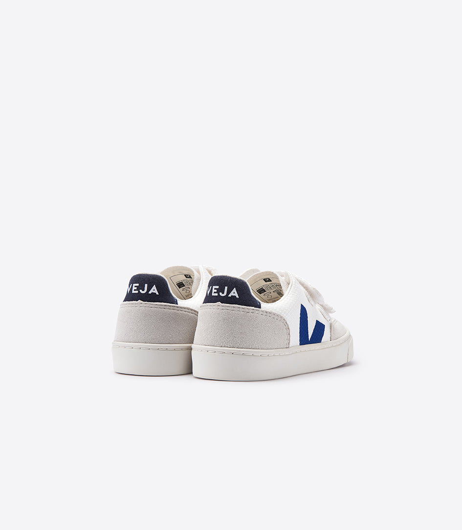 Boys White & Indigo "V" Shoes