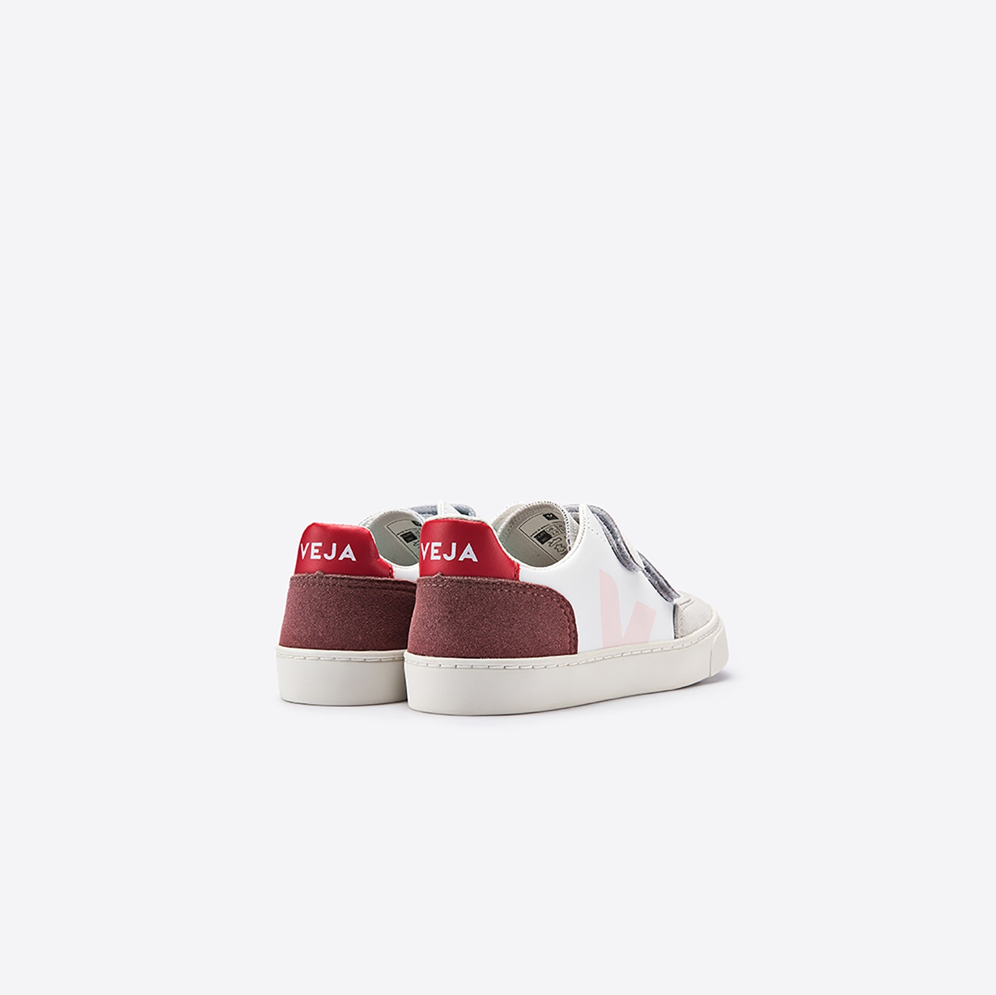 Girls White & Pink "V" Shoes