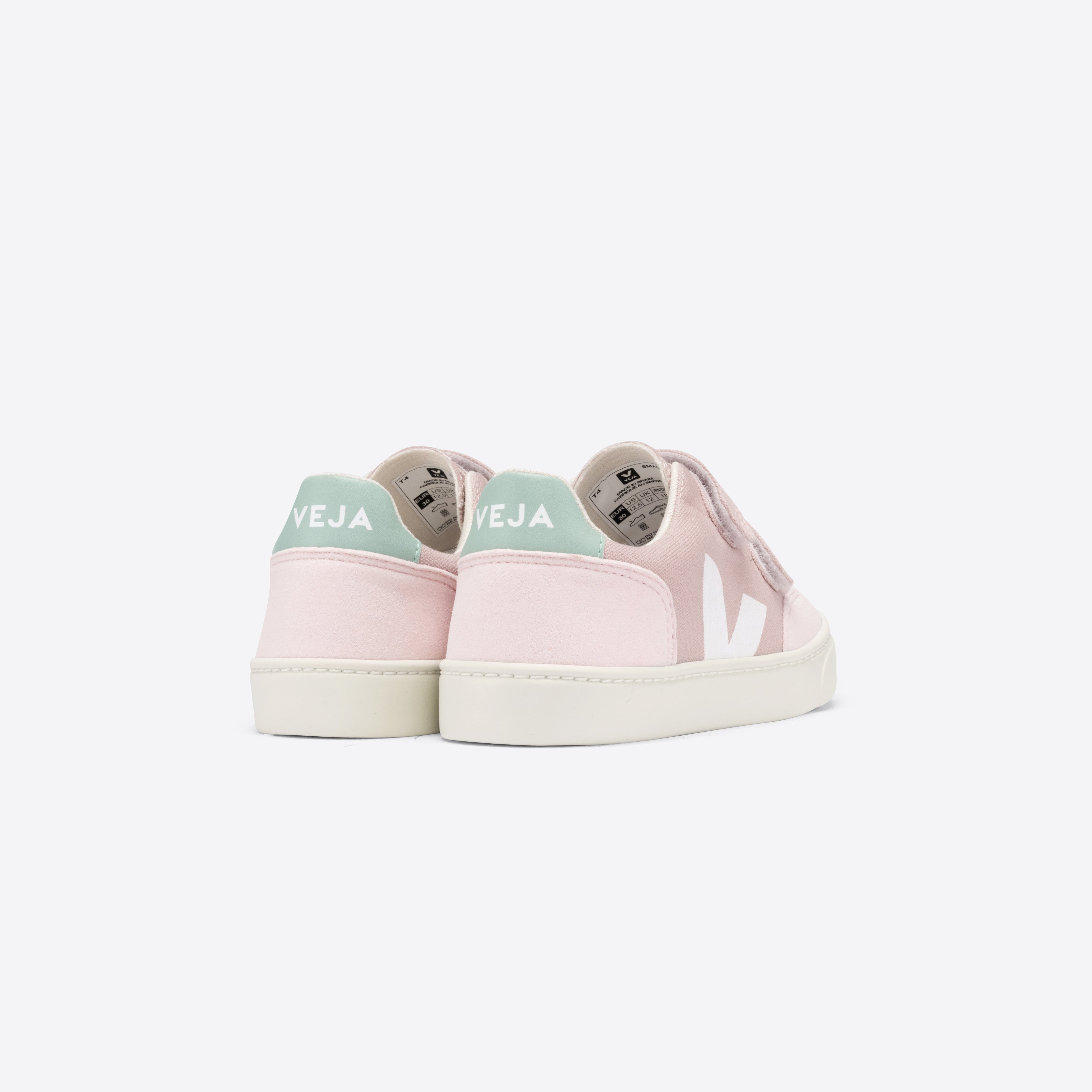 Girls Pink "SMALL V-12" Velcro Canvas Shoes