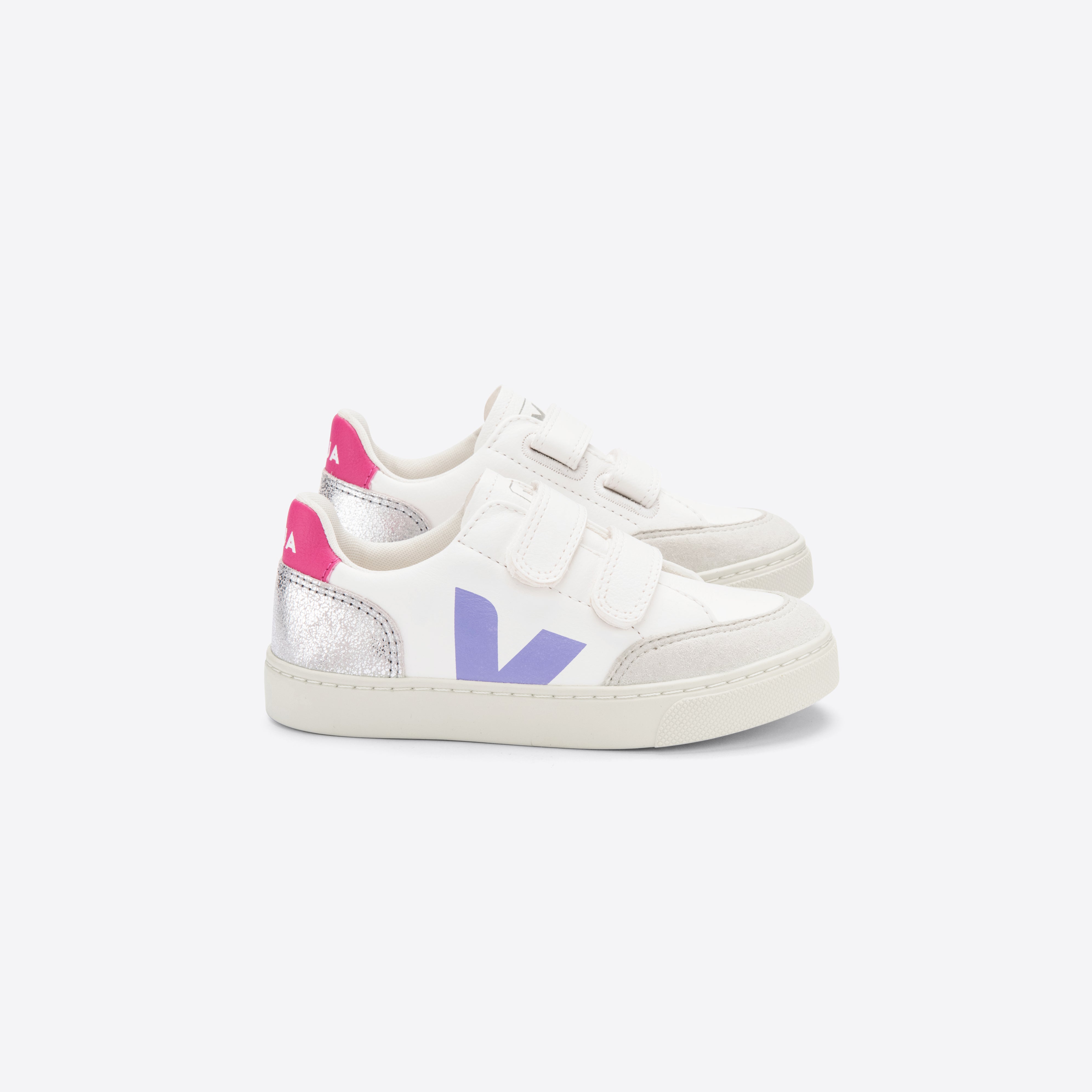 Boys & Girls White "V-12" Shoes