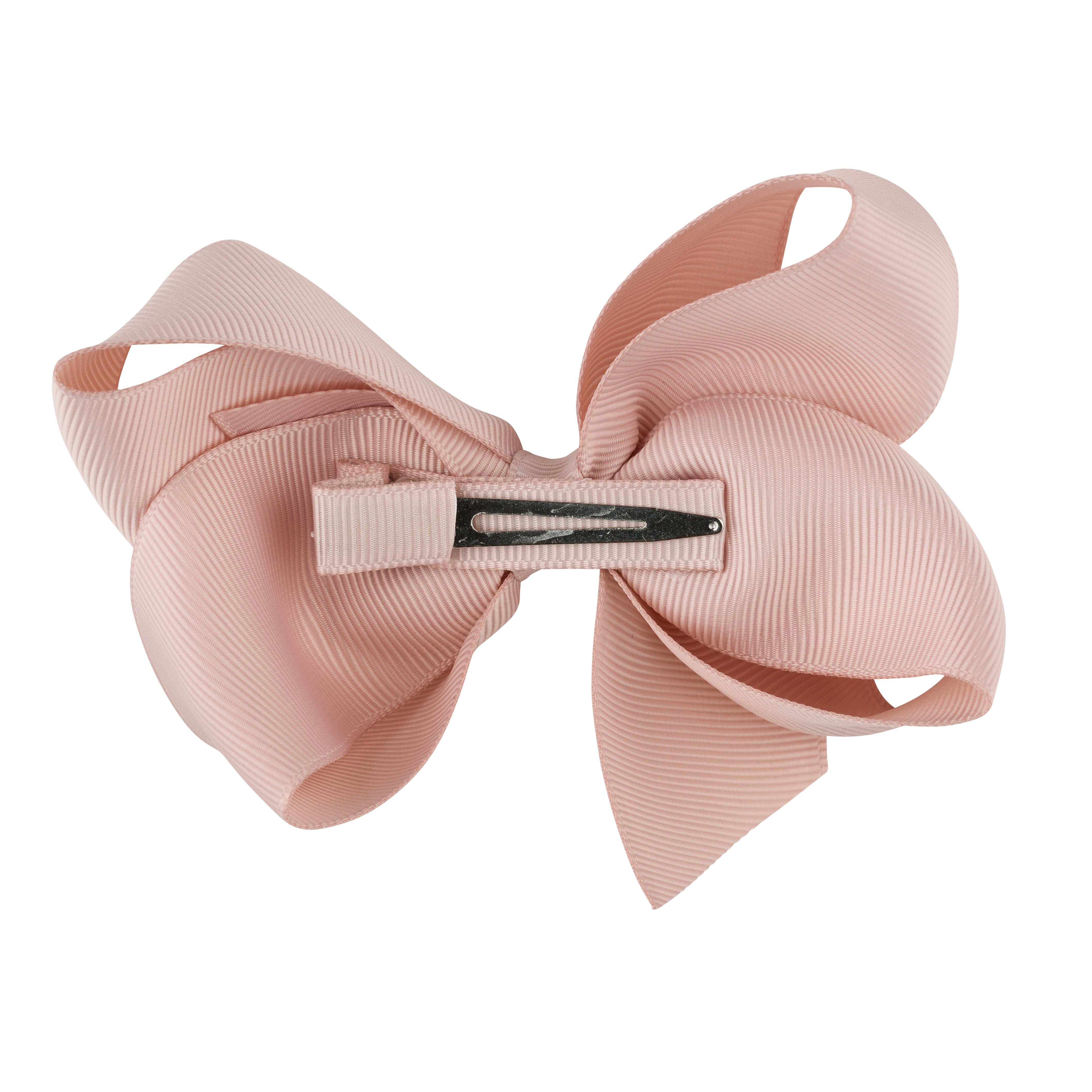 Girls Pink Bow Hair Clip - 10cm