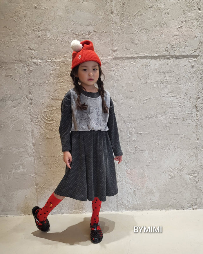 Girls Grey Logo Vest
