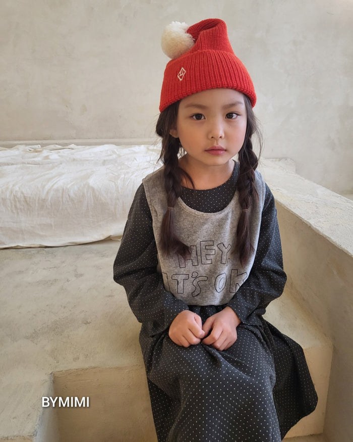Girls Grey Logo Vest
