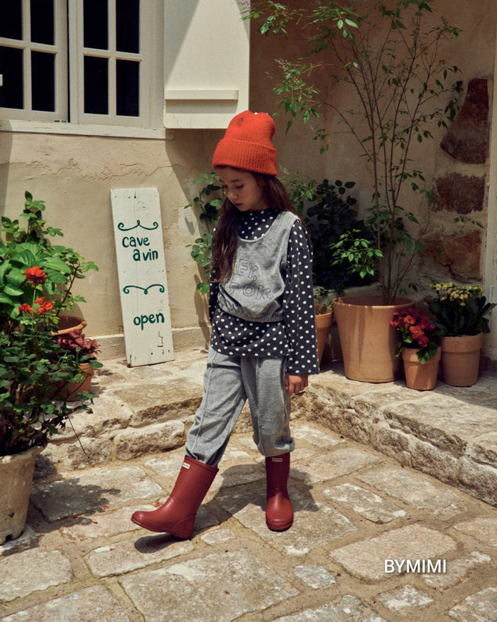 Girls Grey Logo Vest