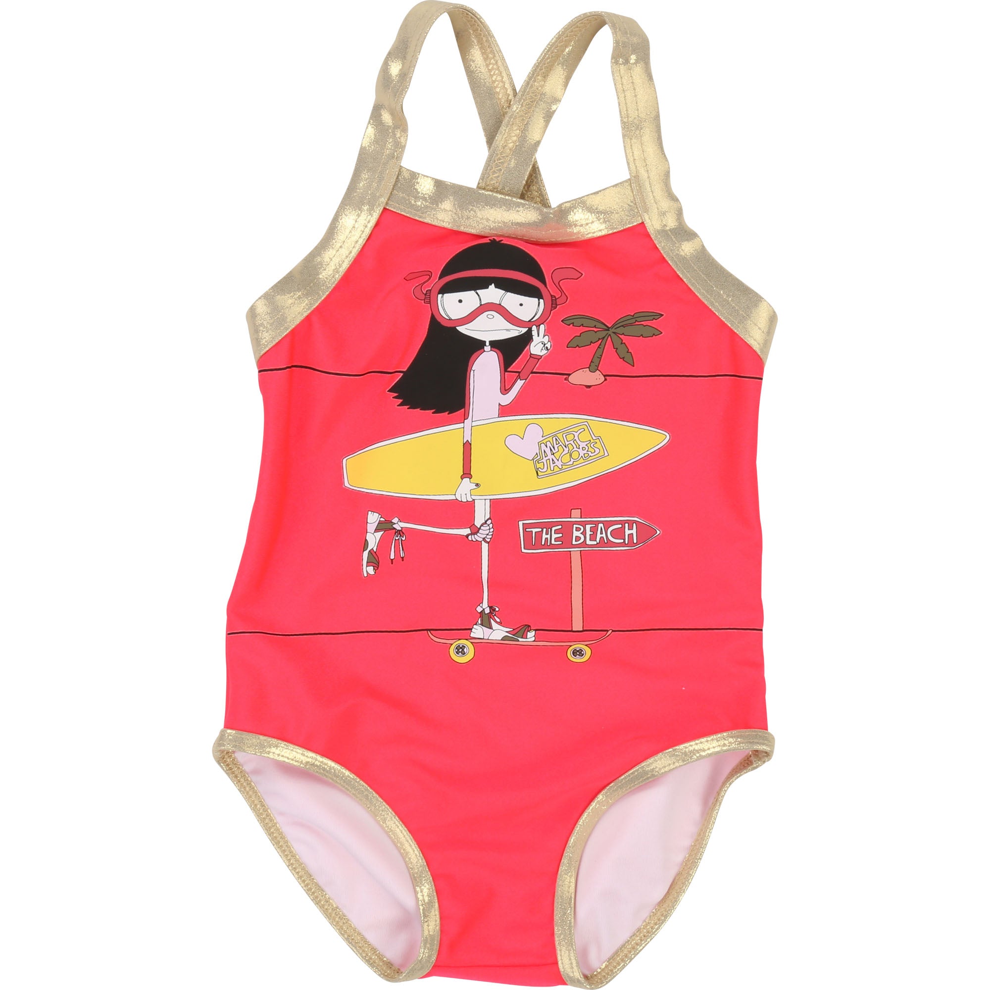 Baby Girls Peach Swimsuit