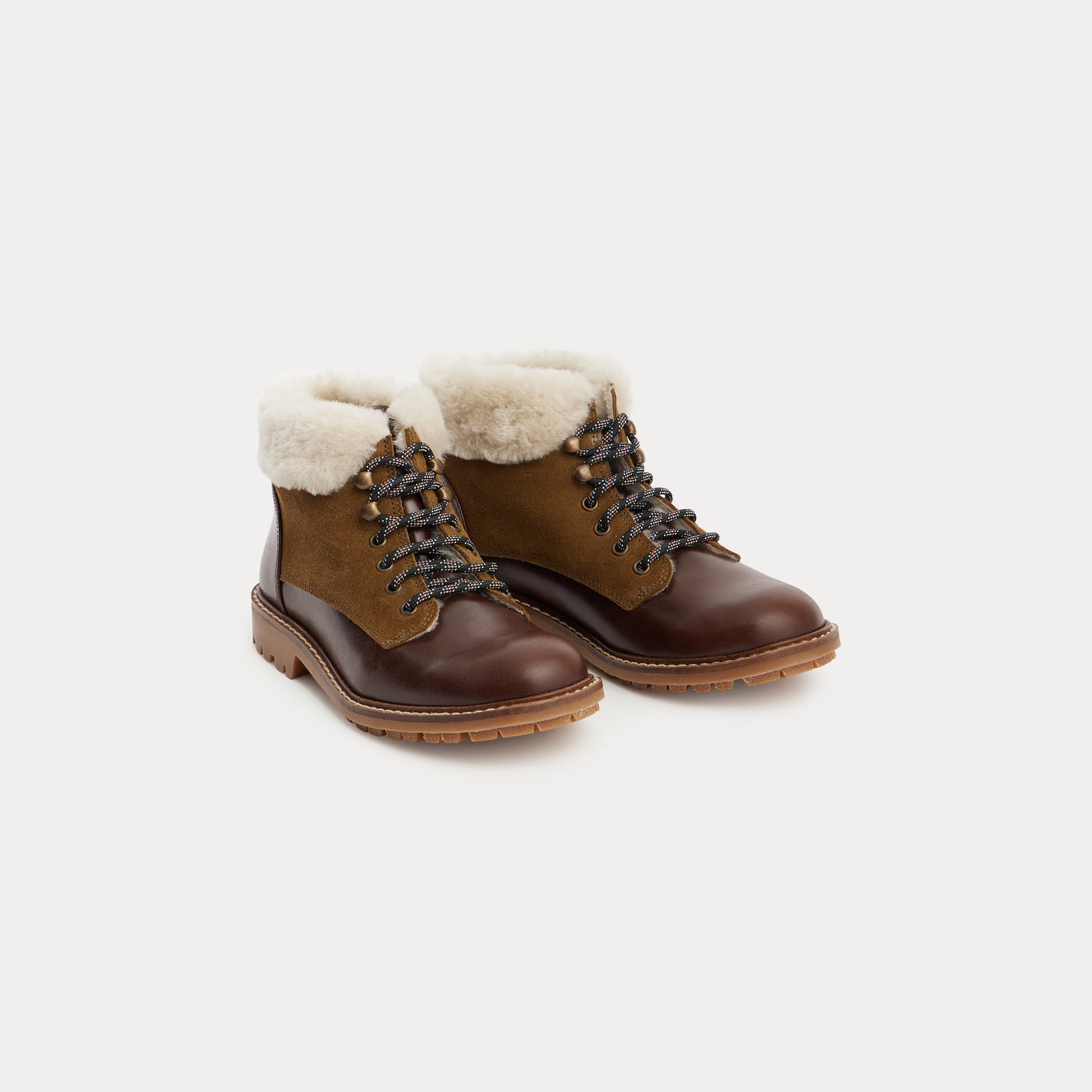 Boys & Girls Brown Calf Short Boots