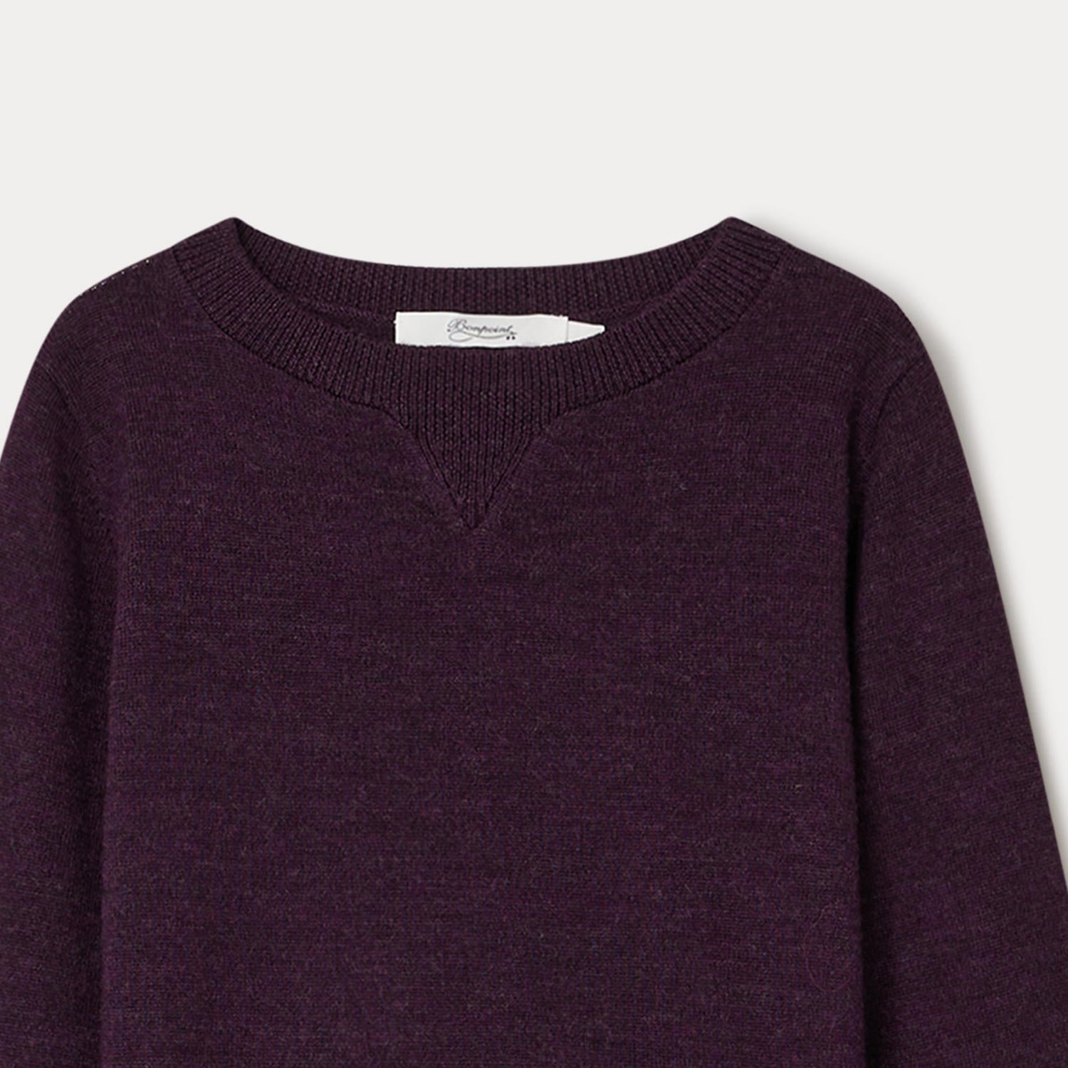 Boys Purple Wool Sweater