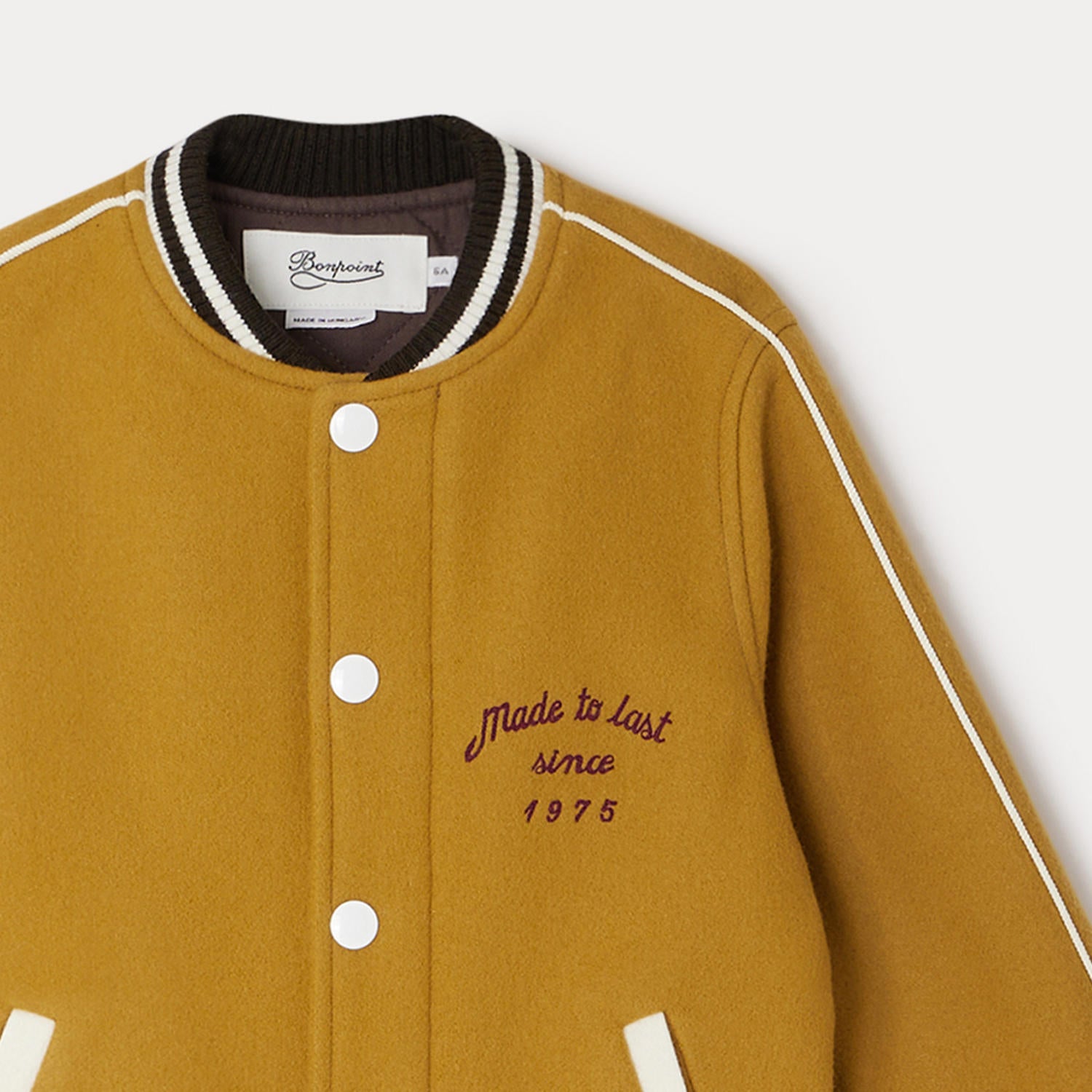 Boys Ocher Logo Wool Jacket